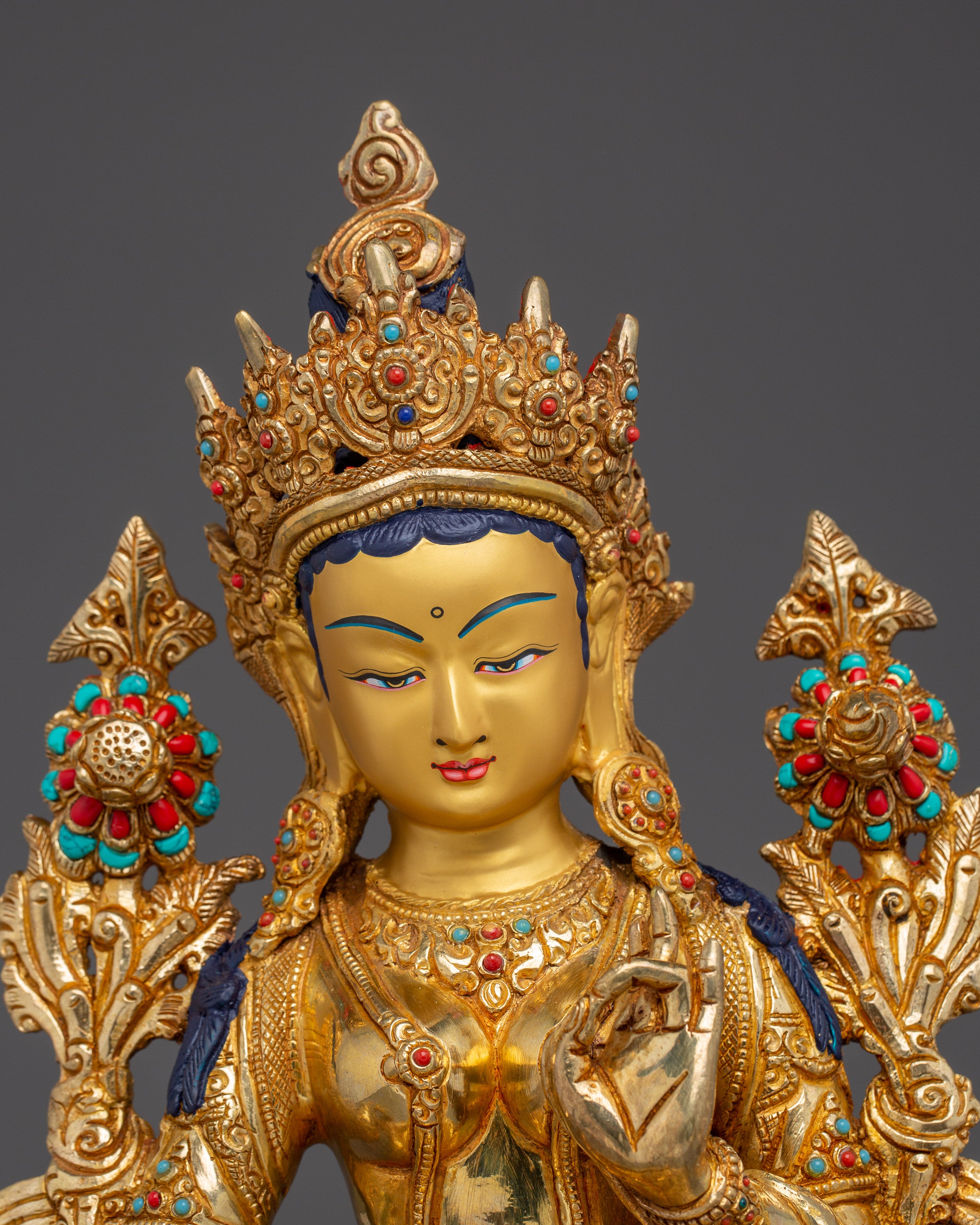 Green Tara Statue : Swift Liberator Goddess