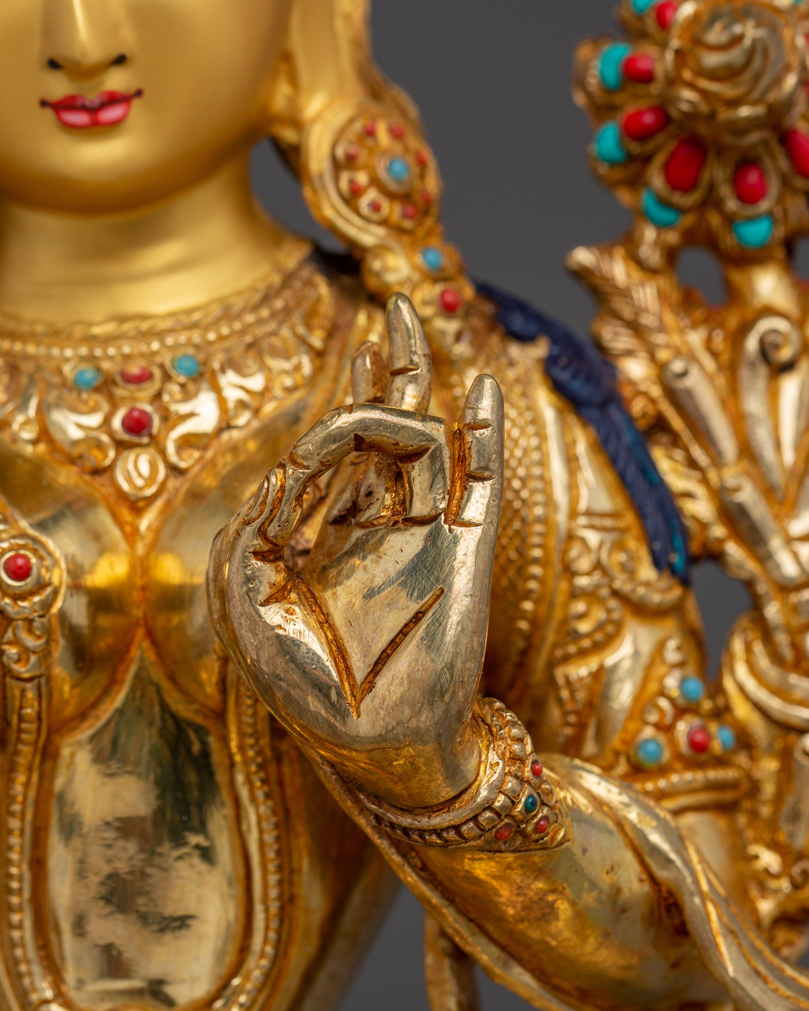 Green Tara Statue : Swift Liberator Goddess