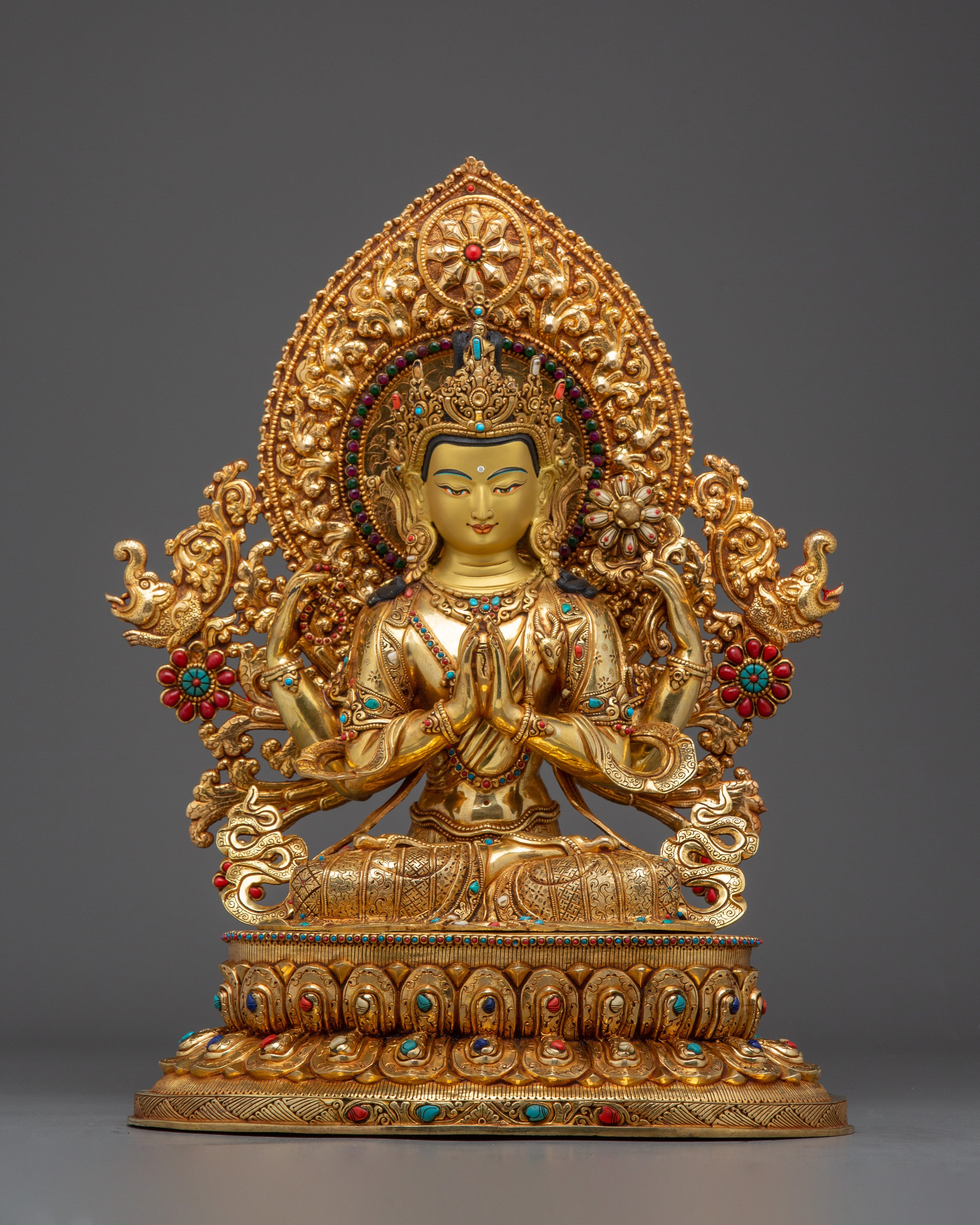 Enlightened Five Bodhisattvas Set | Handmade Nepali Statues