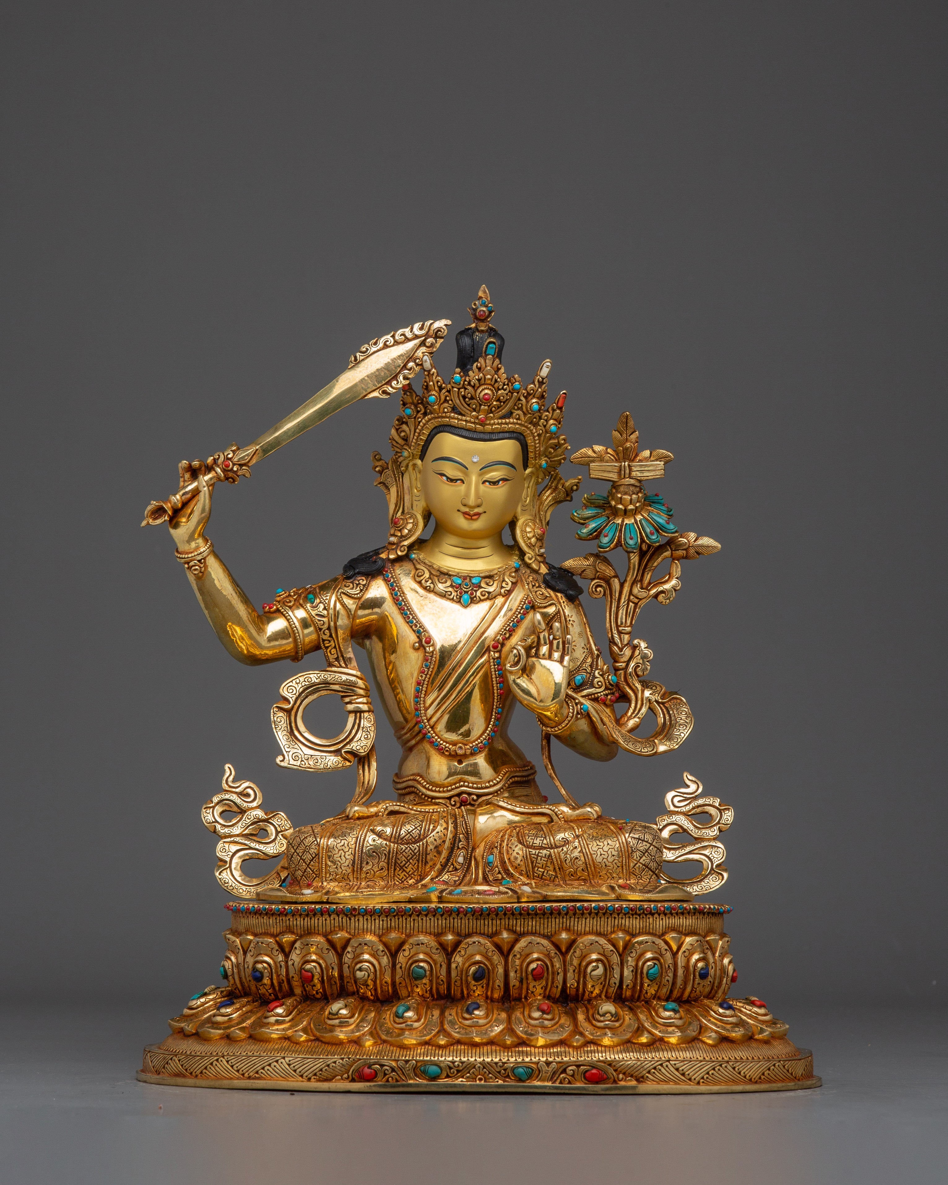 Bodhisattva Golden Manjushri Artwork | Symbol of Wisdom