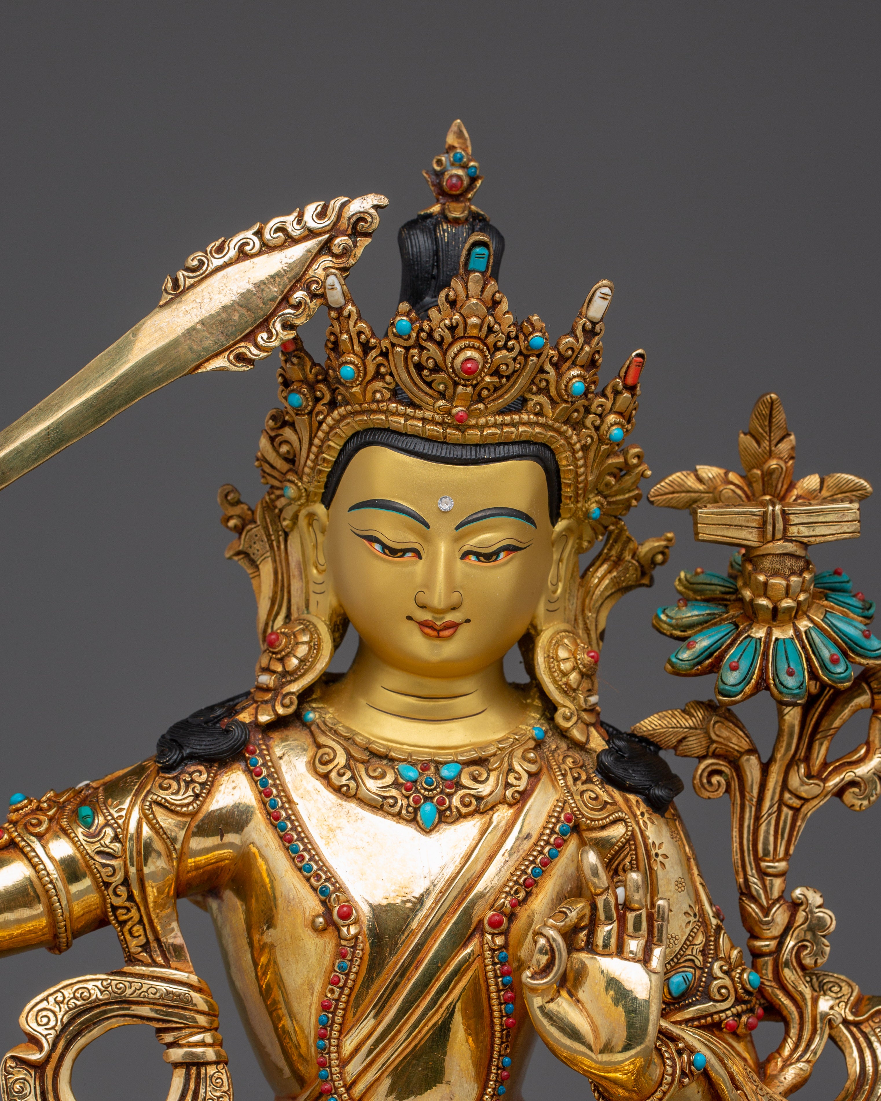 Bodhisattva Golden Manjushri Artwork | Symbol of Wisdom