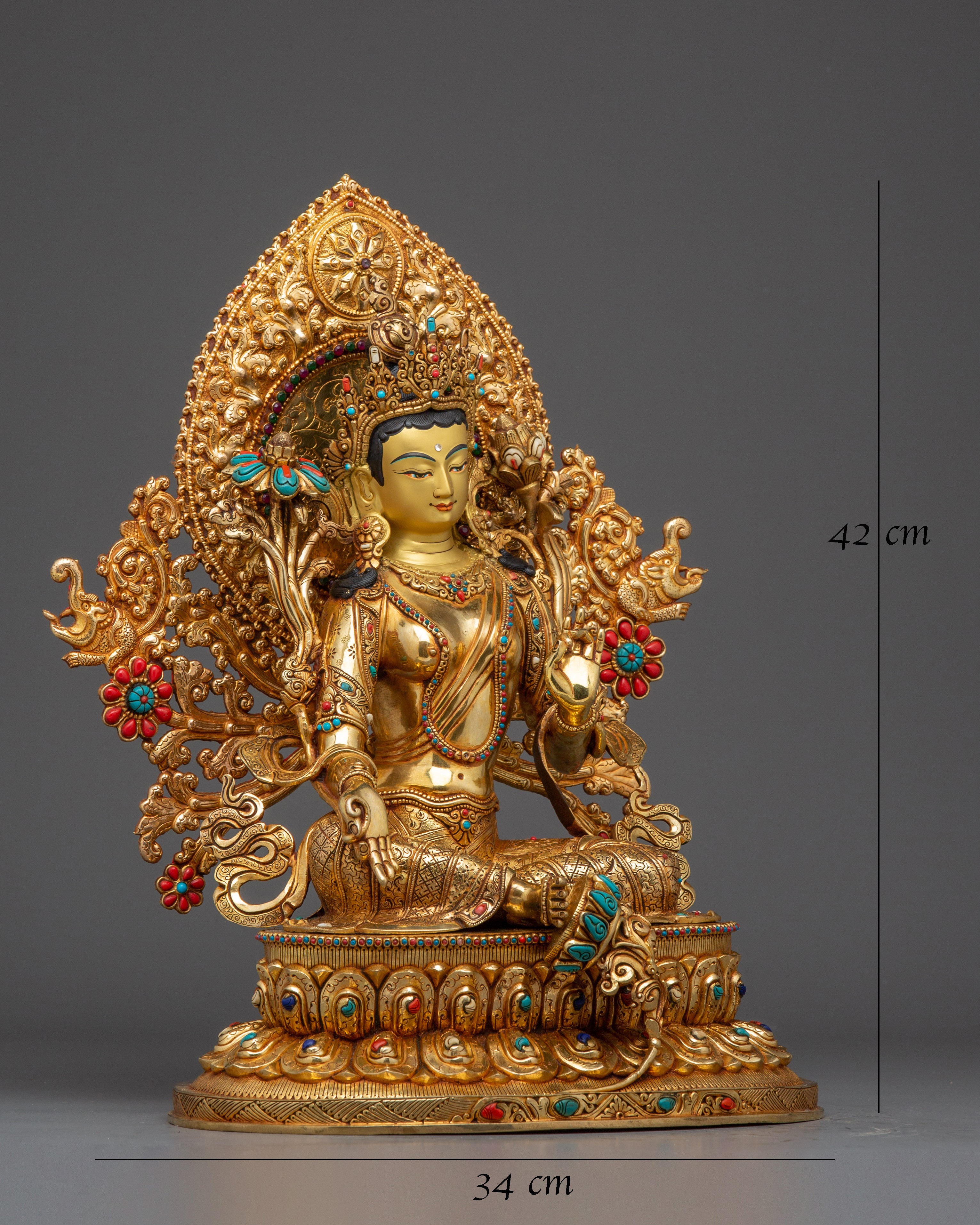 Green Tara Art Goddess of Compassion for Altar