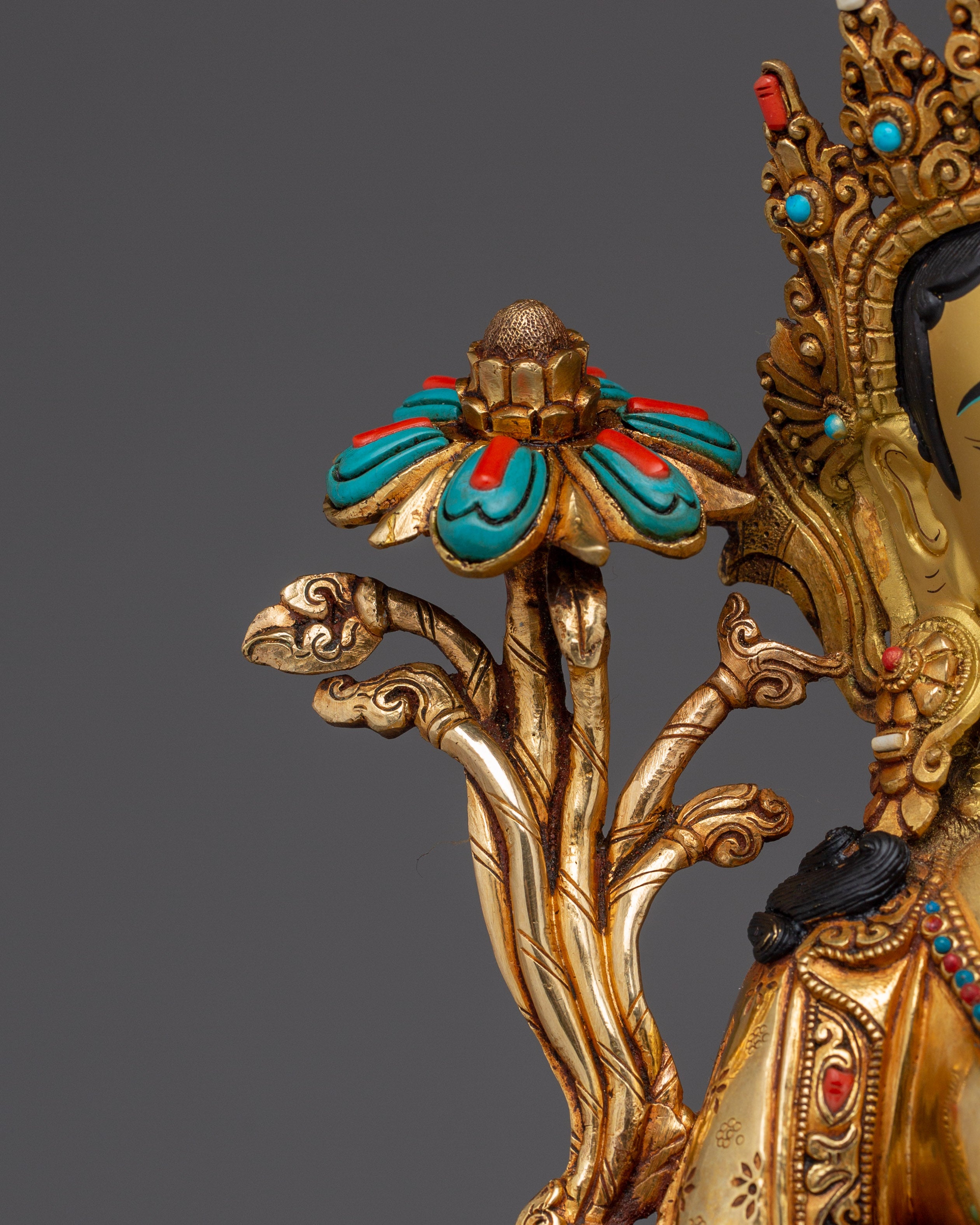 Green Tara Art Goddess of Compassion for Altar and Decor