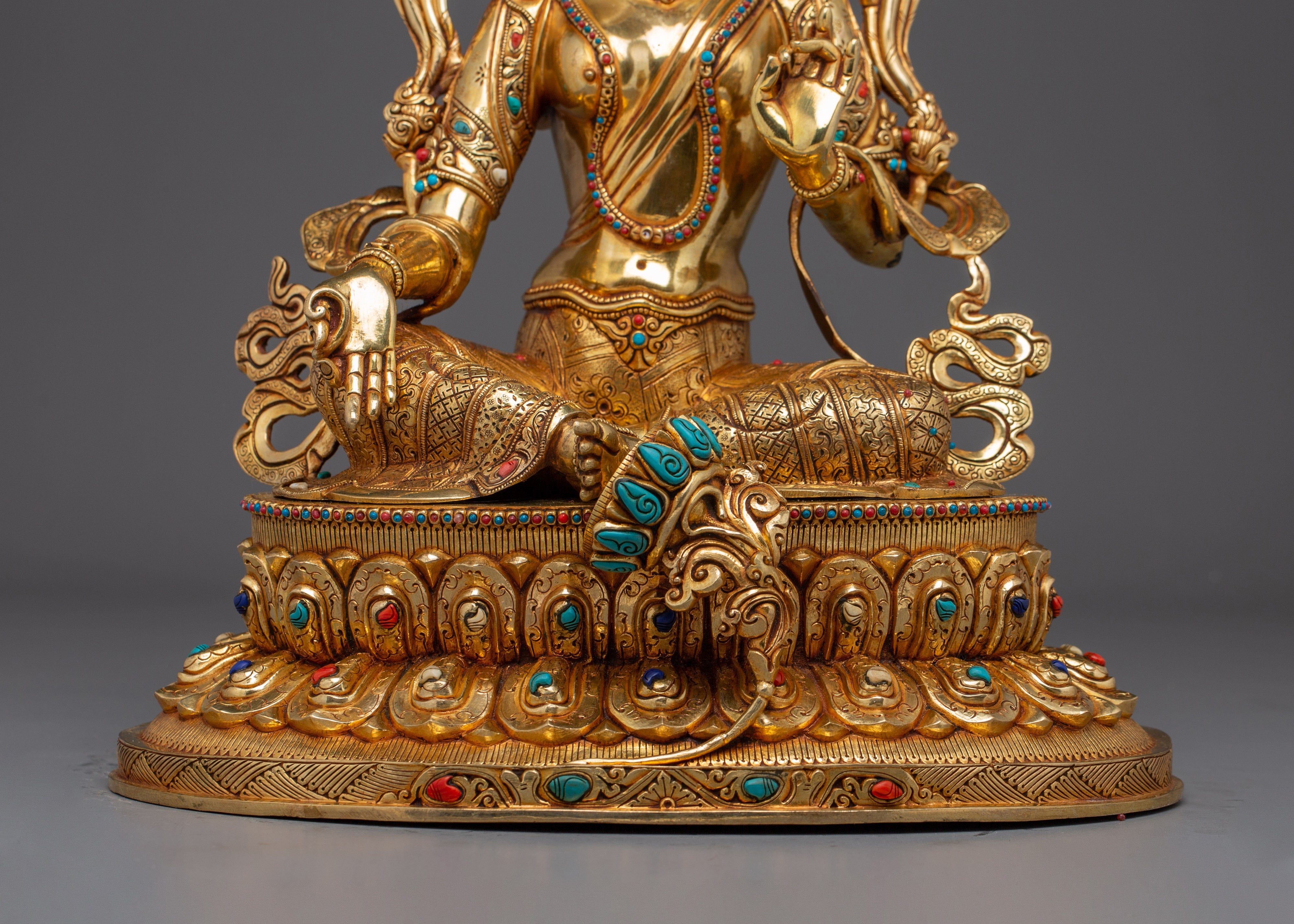 Green Tara Art Goddess of Compassion for Altar and Decor