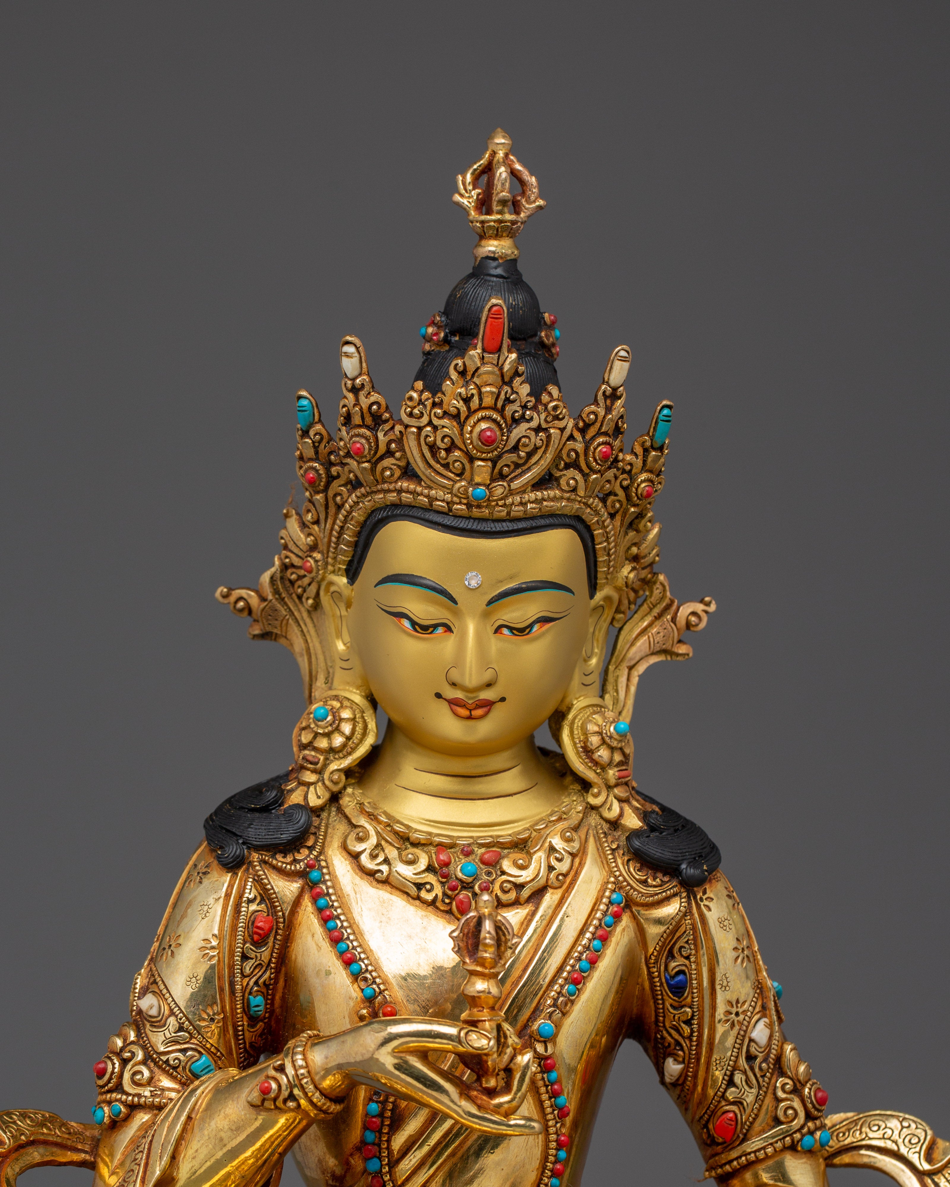 Tibetan Vajrasattva Icon Art | Sacred Bodhisattva of Purity
