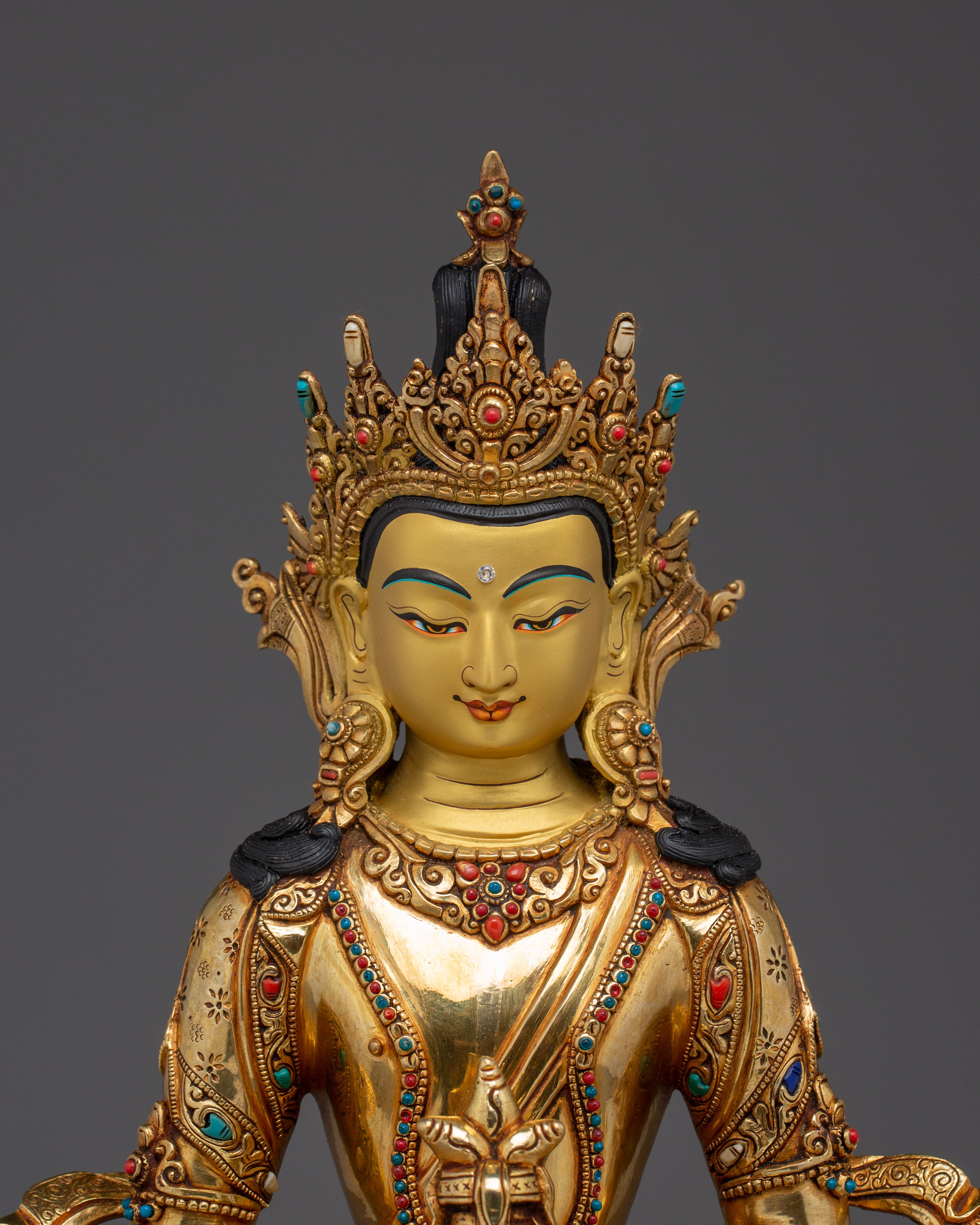 Tibetan Amitayus Artwork | Nepali Handcrafted Altar Statue