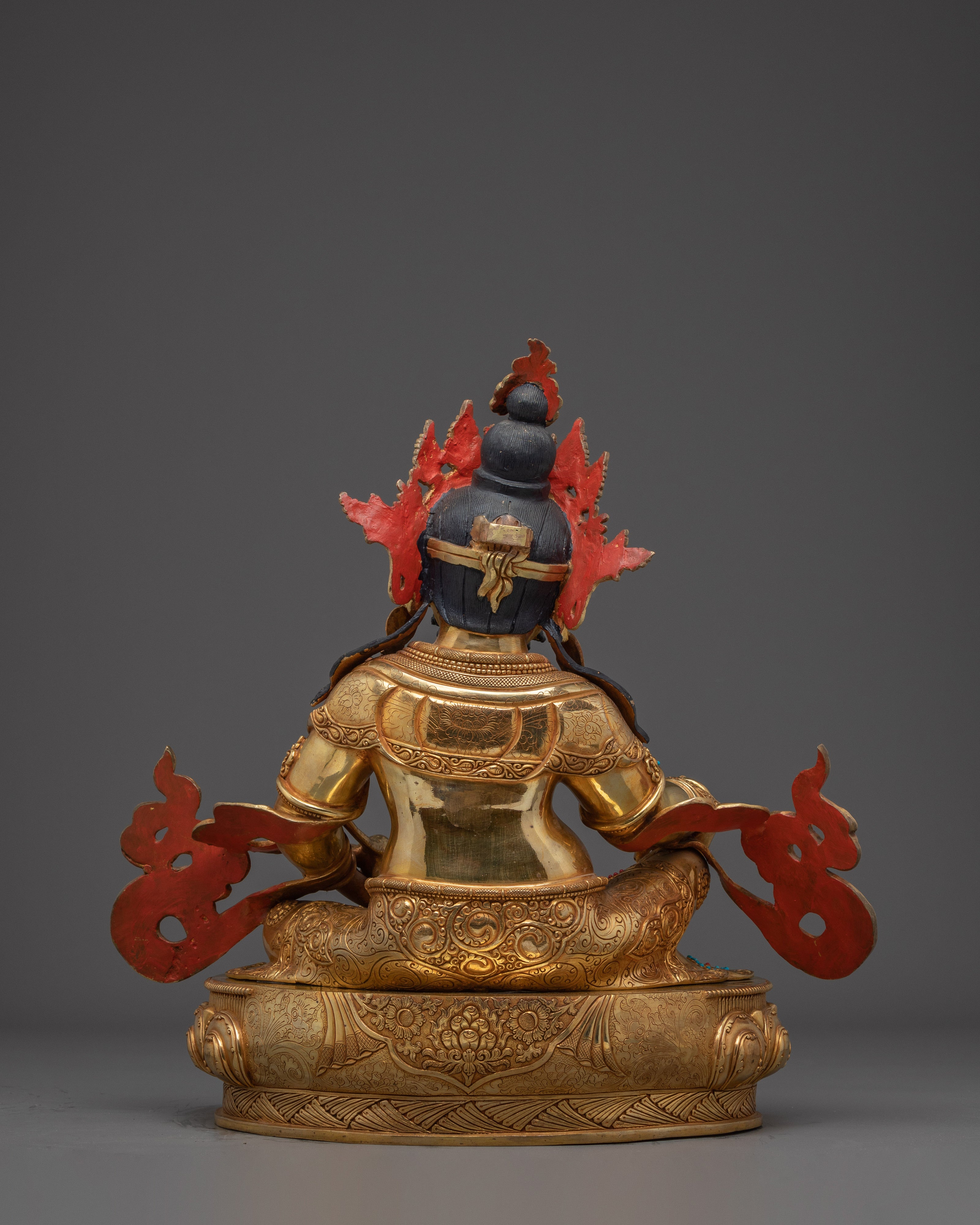 Radiant Dzambhala Statue: Buddhist Wealth God
