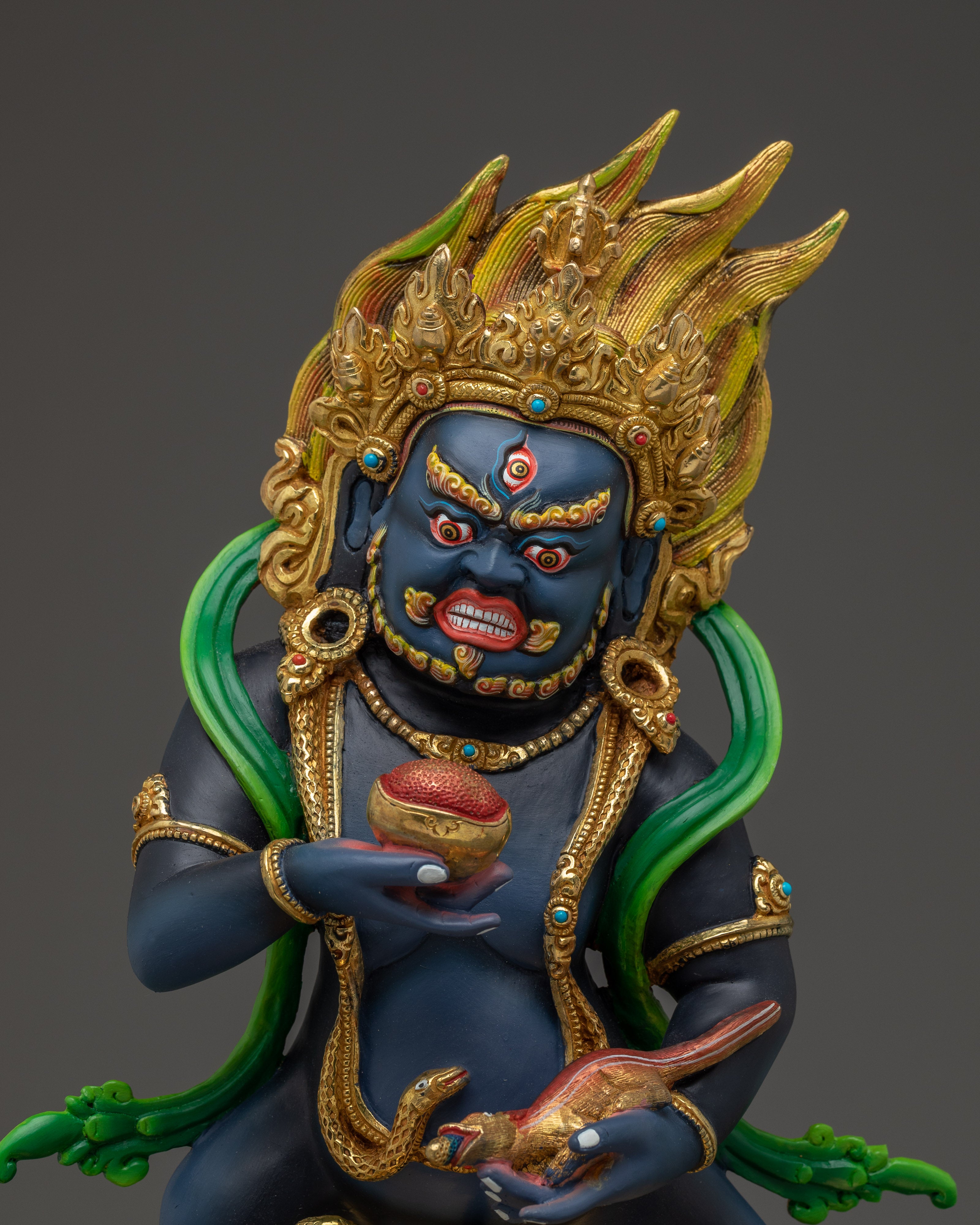 Black Dzambhala Statue: The Fierce Wealth Deity