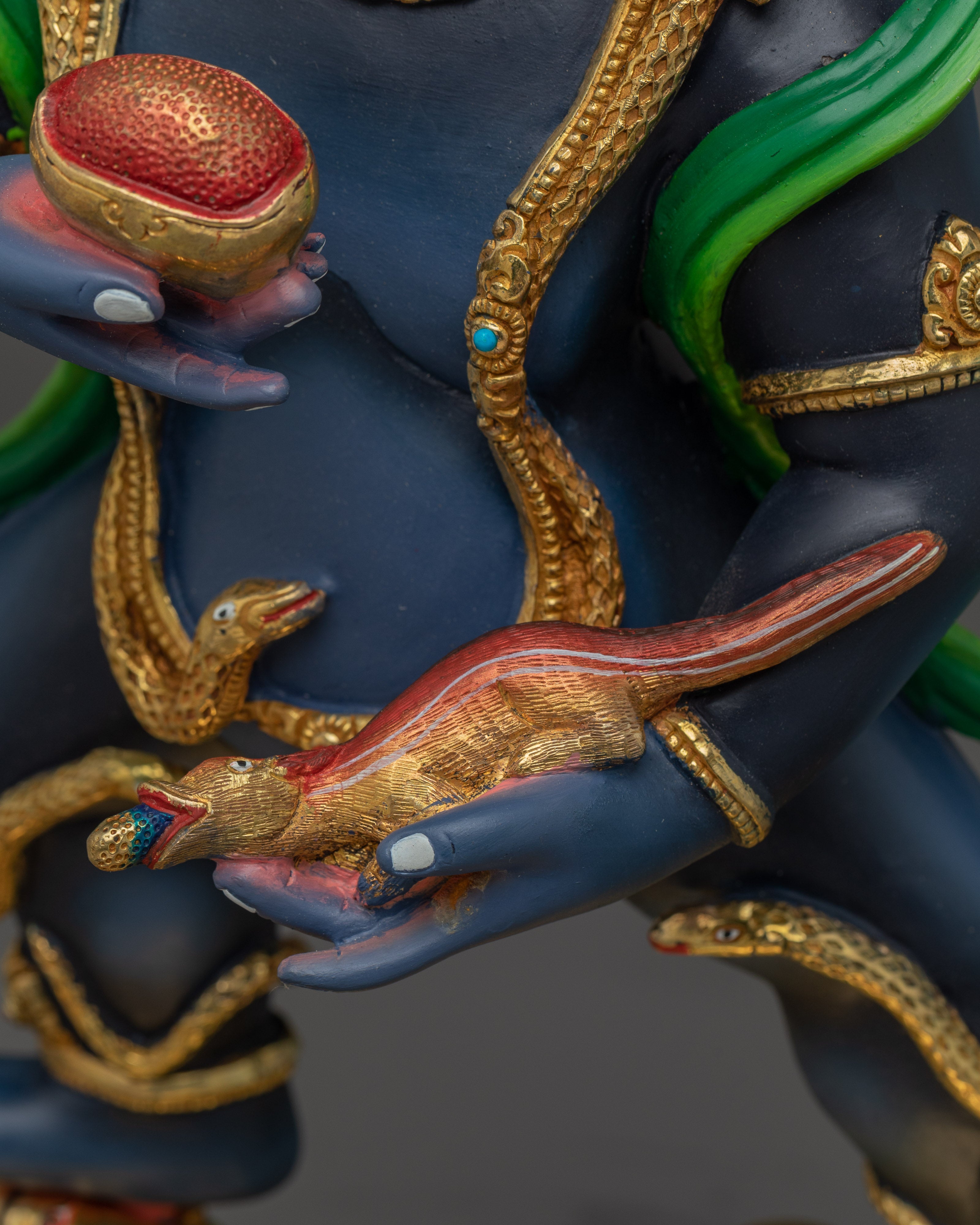 Black Dzambhala Statue: The Fierce Wealth Deity