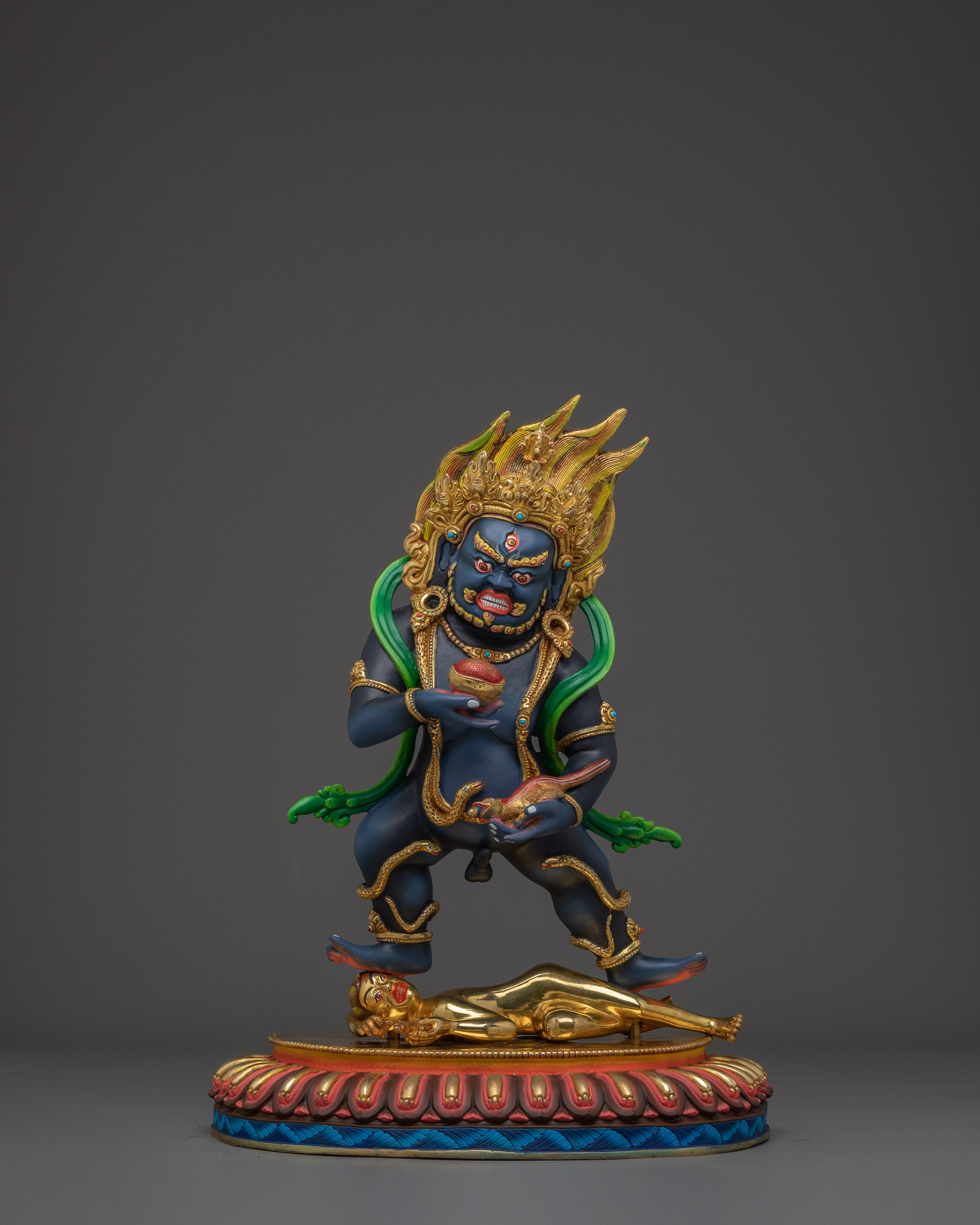 Black Dzambhala Statue: The Fierce Wealth Deity