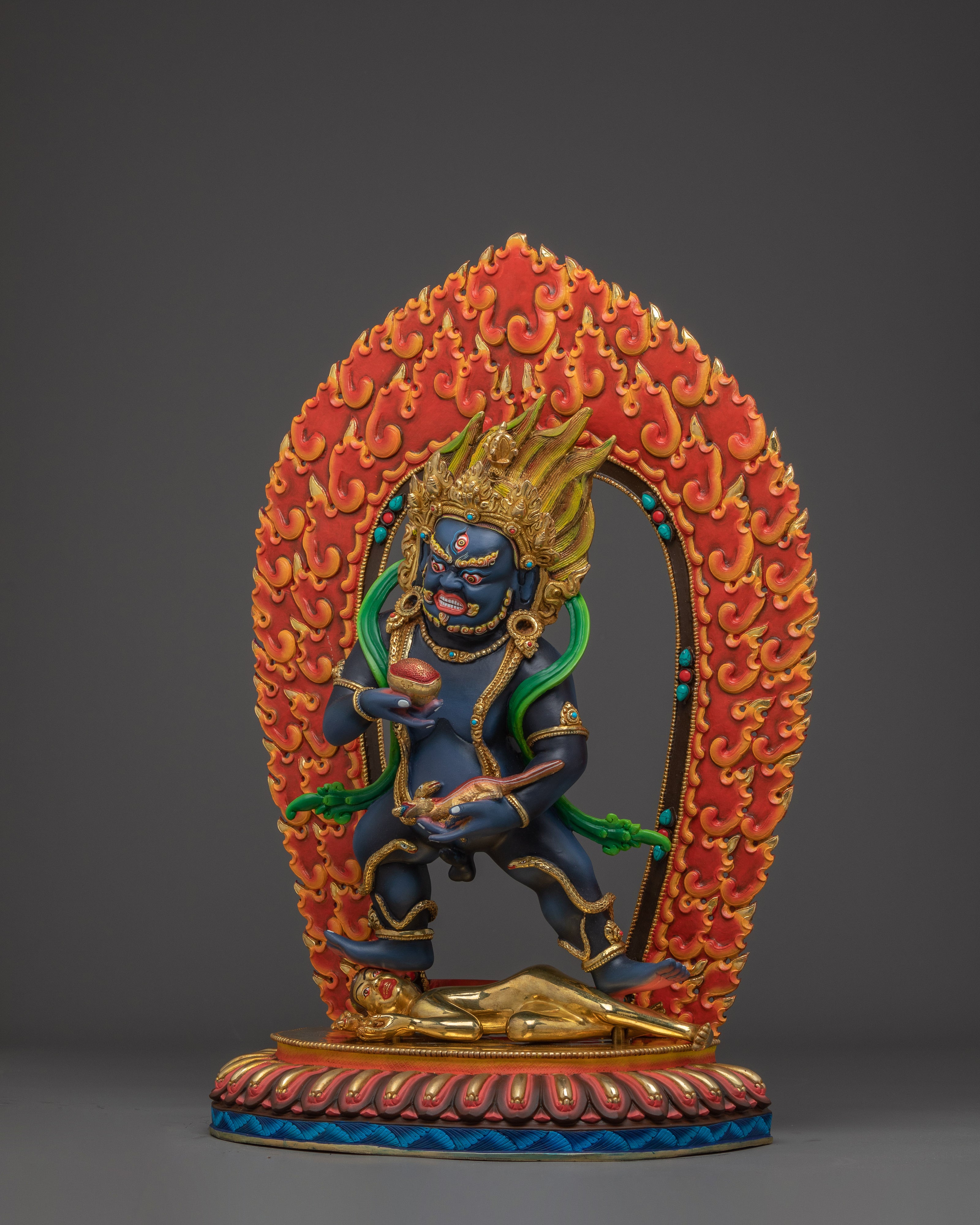 Black Dzambhala Statue: The Fierce Wealth Deity