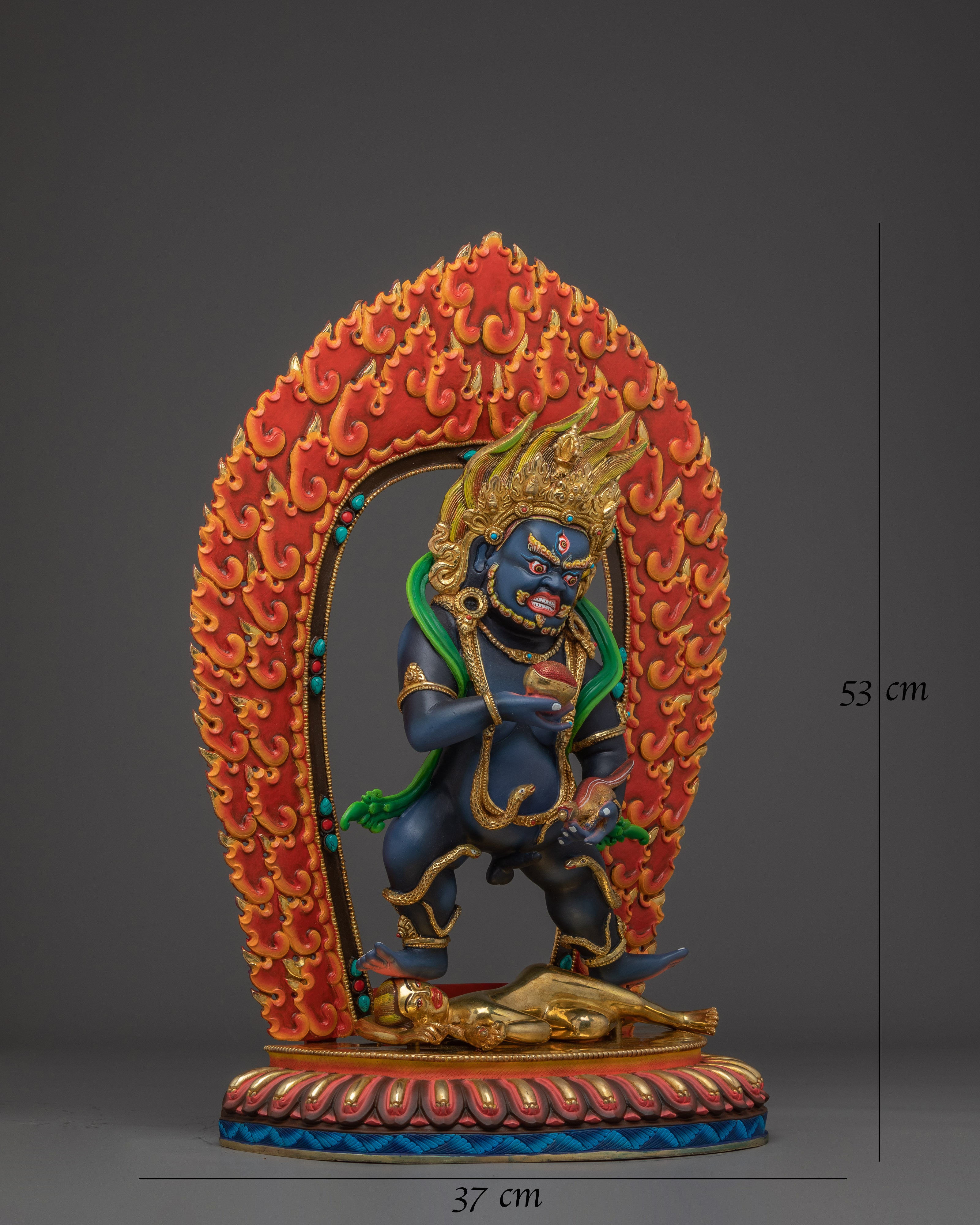 Black Dzambhala Statue: The Fierce Wealth Deity