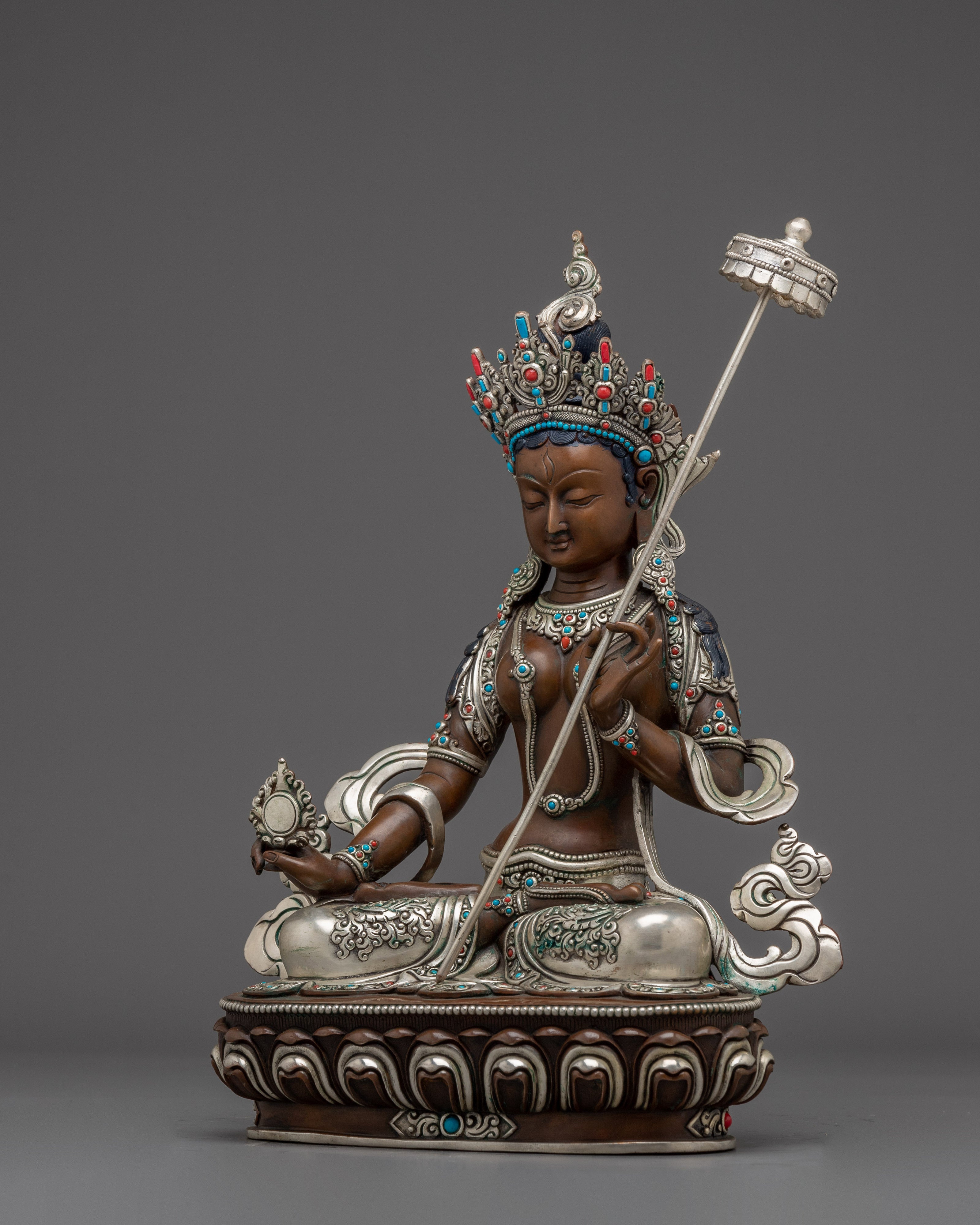 White Parasol Deity Dukar Statue