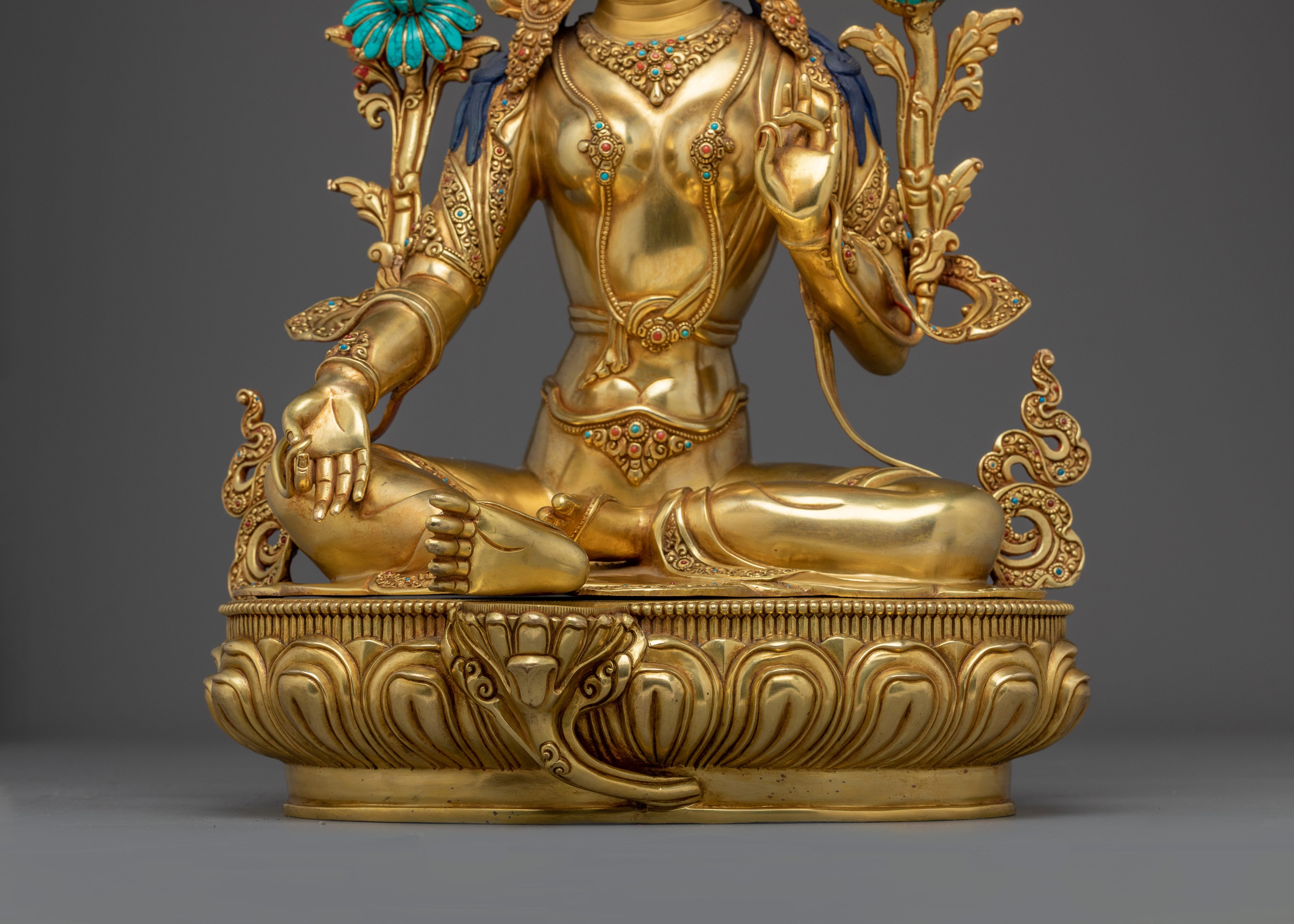 Handcrafted Green Tara Statue: The Mother of All Buddhas