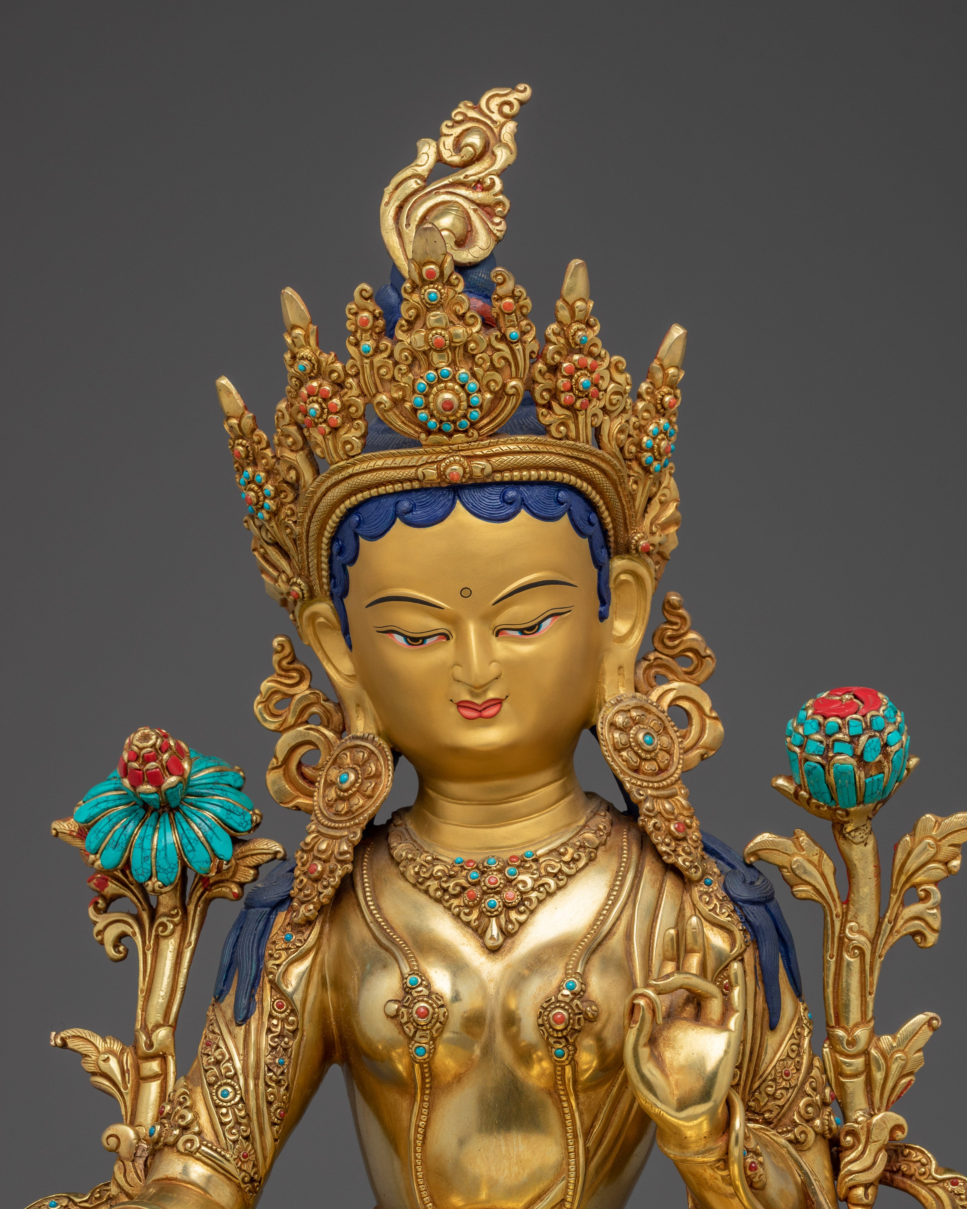 Handcrafted Green Tara Statue: The Mother of All Buddhas