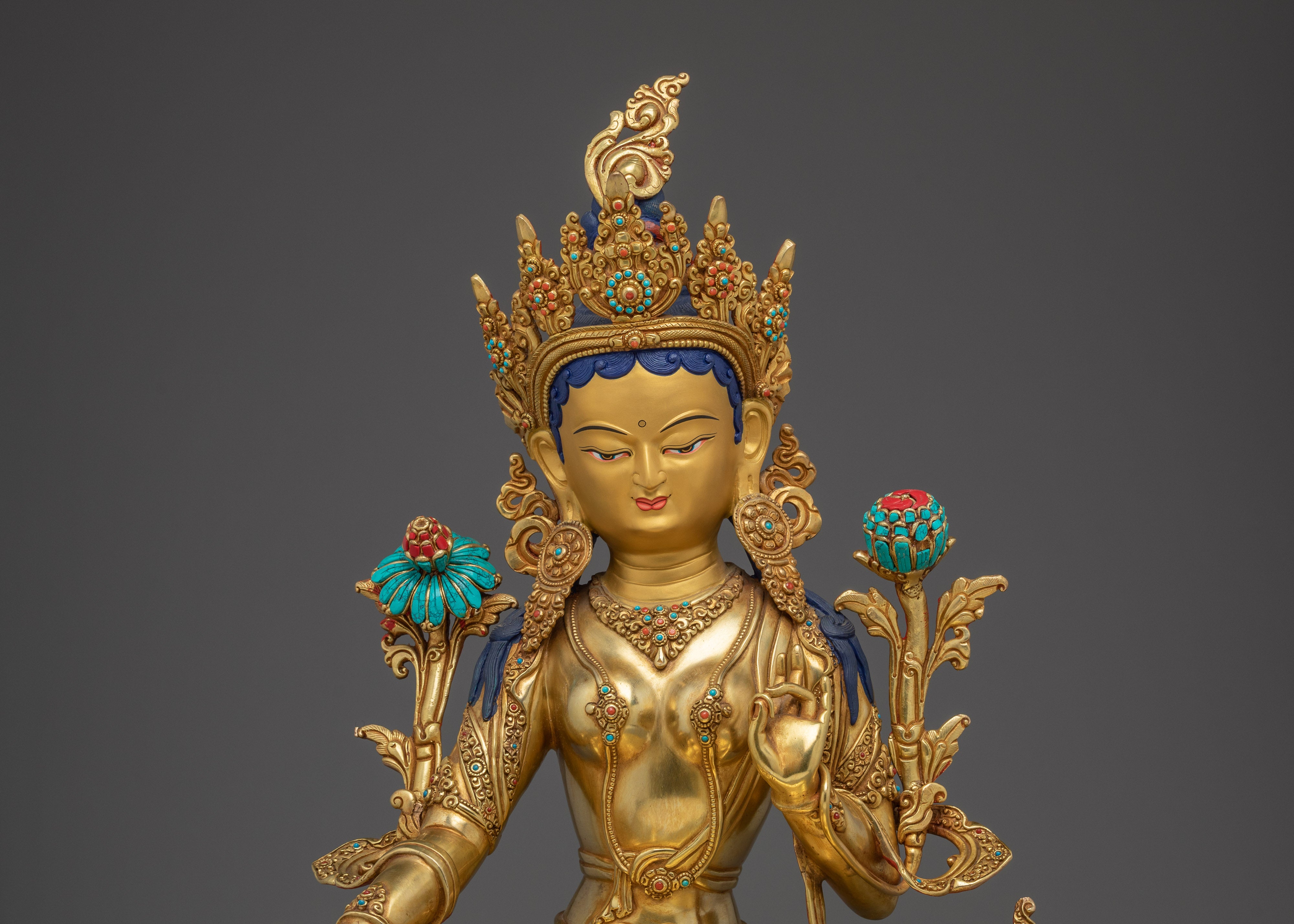 Handcrafted Green Tara Statue: The Mother of All Buddhas