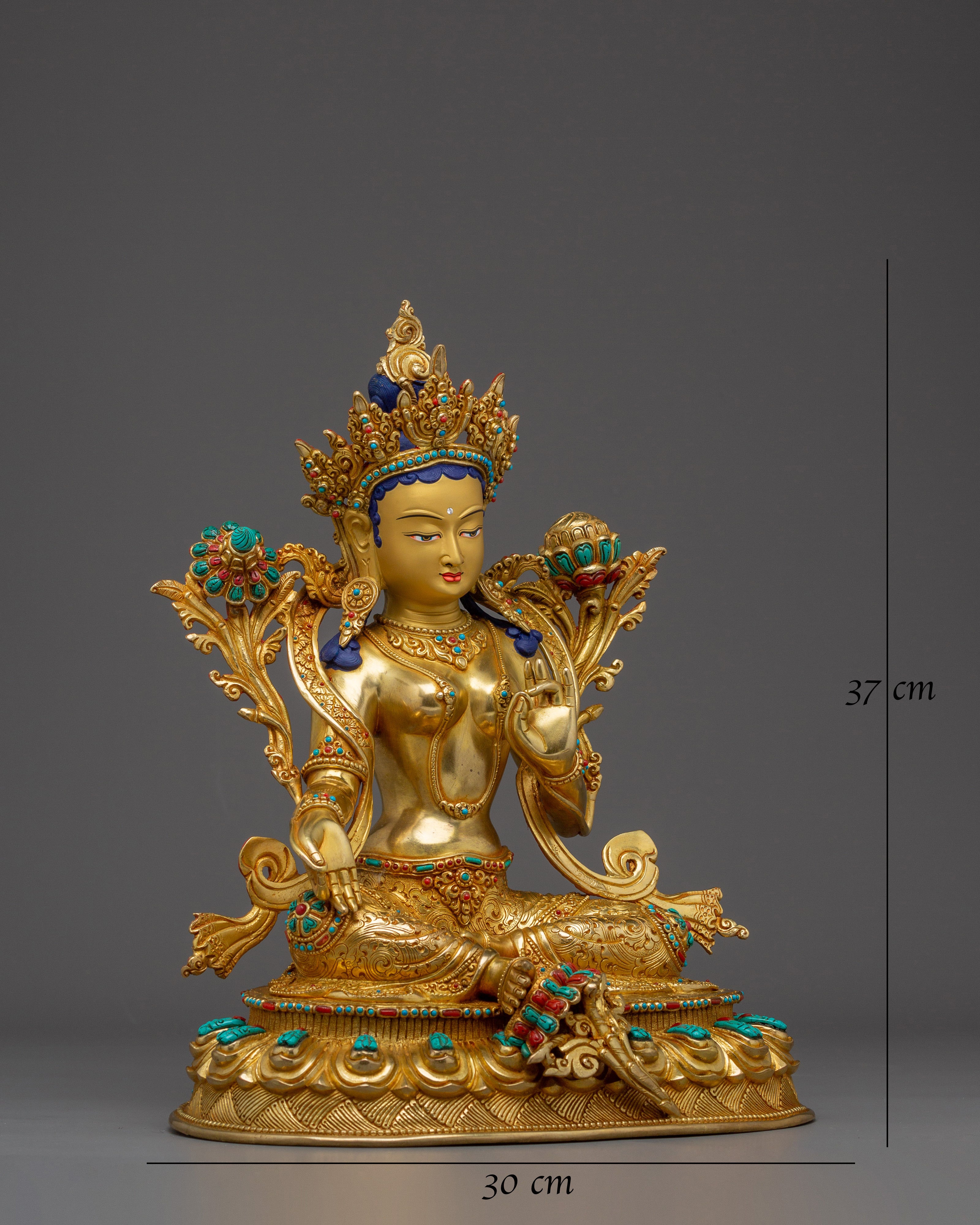 Green Tara Deity Statue: Divine Protector and Healer