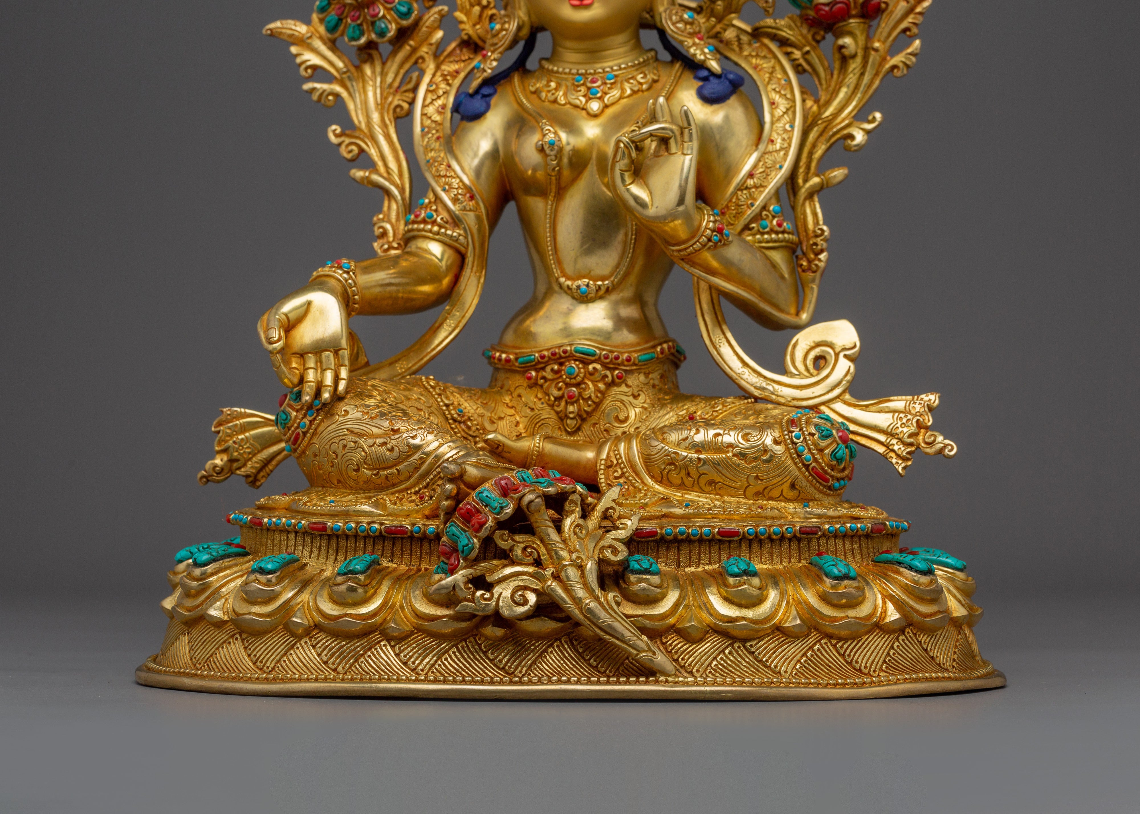 Green Tara Deity Statue: Divine Protector and Healer