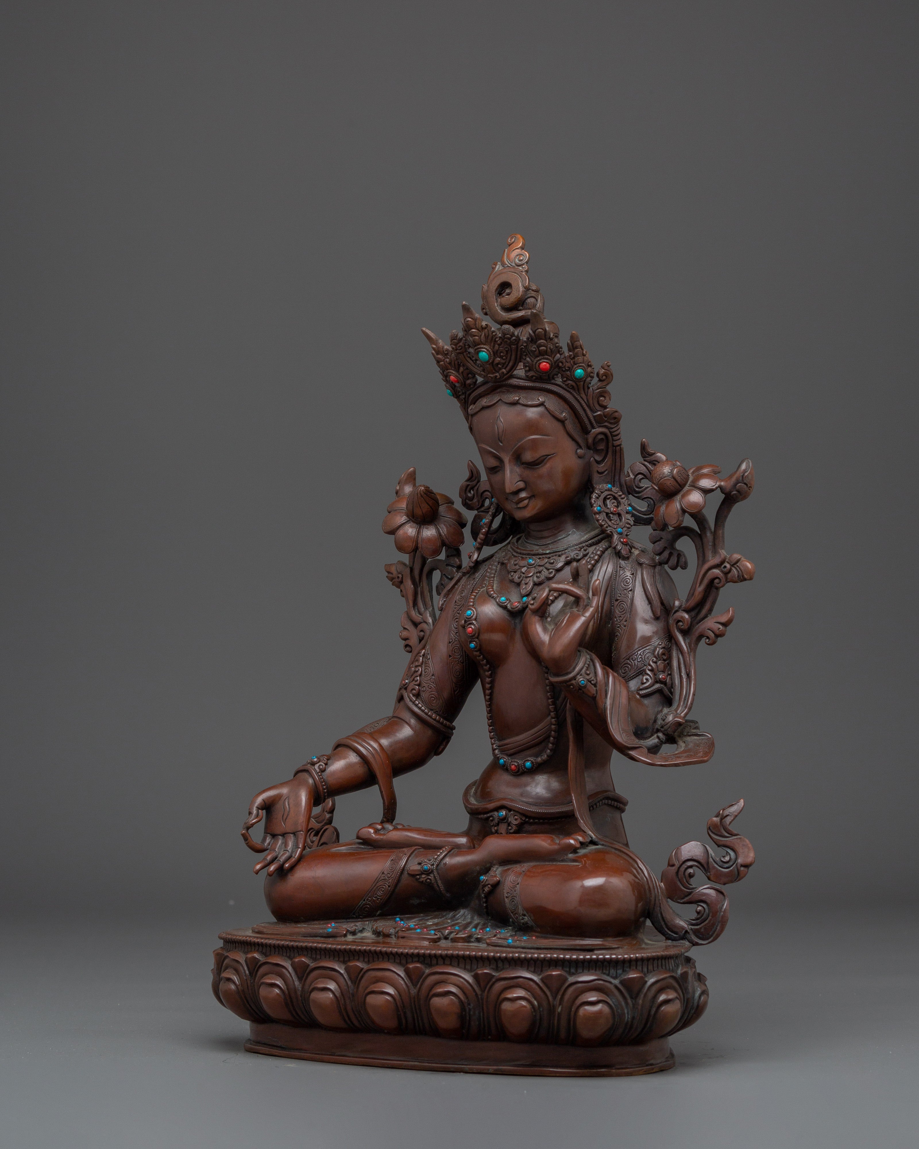 White Tara Sculpture: The Protector of Health and Longevity