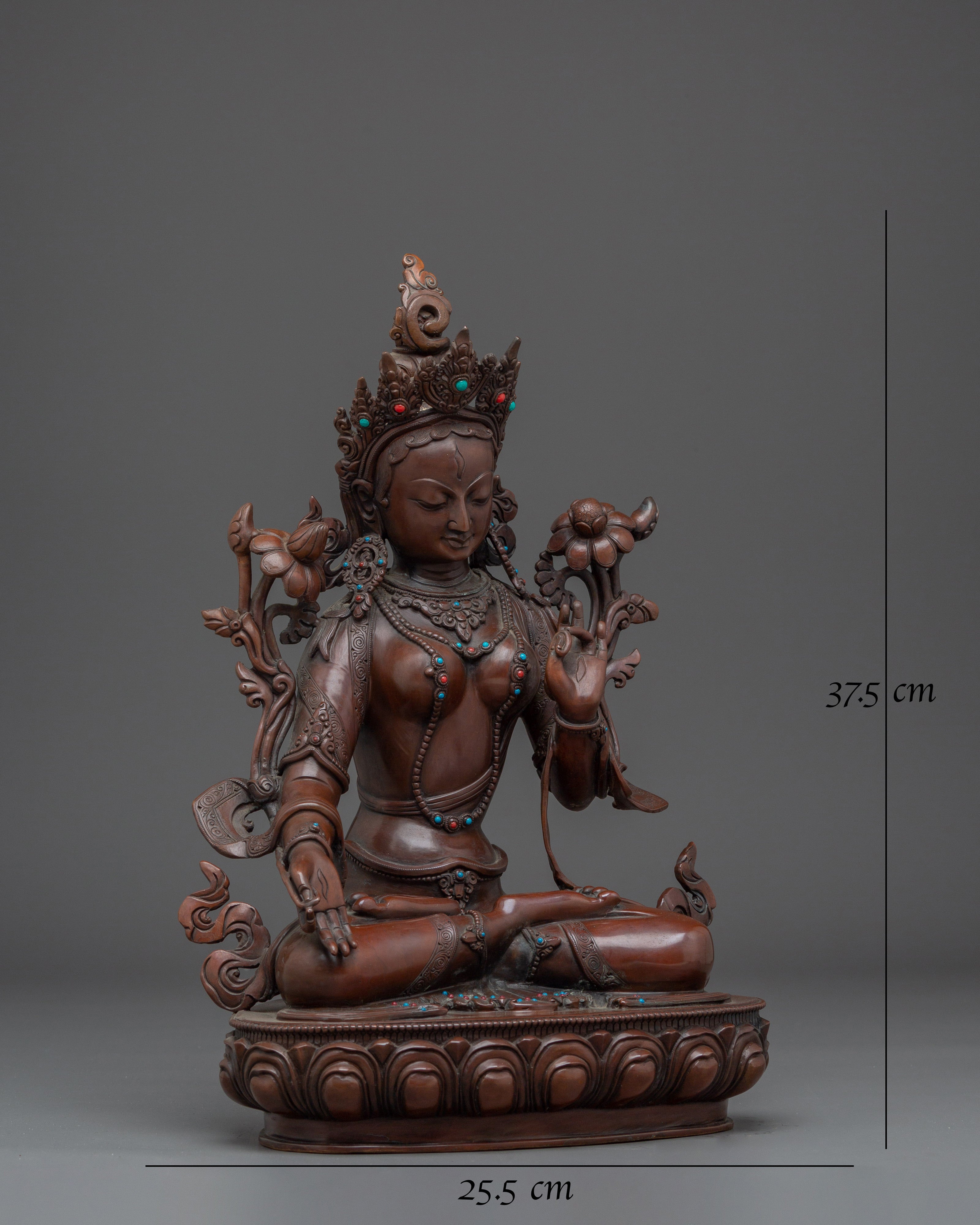 White Tara Sculpture: The Protector of Health and Longevity
