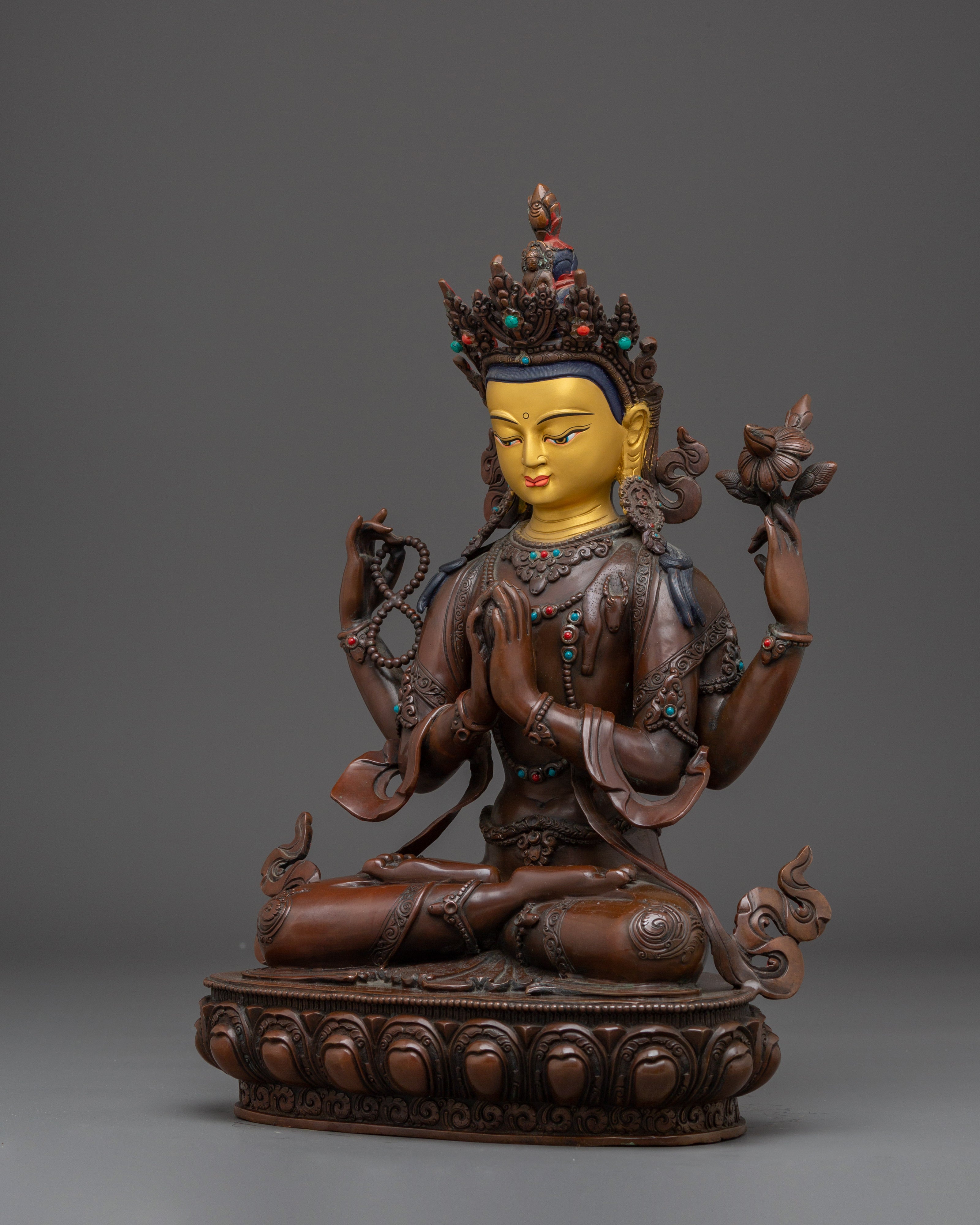 Chenrezig Statue: Embodiment of Compassion and Mercy