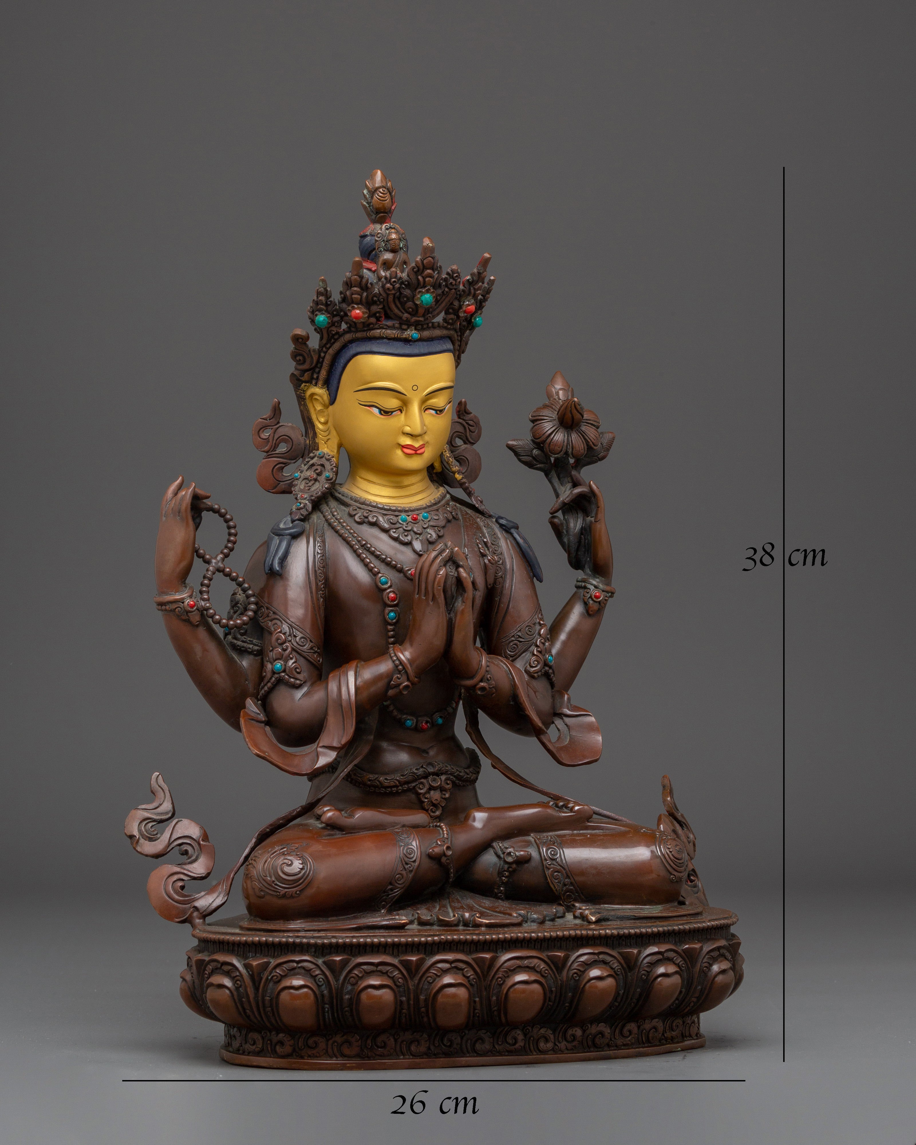 Chenrezig Statue: Embodiment of Compassion and Mercy