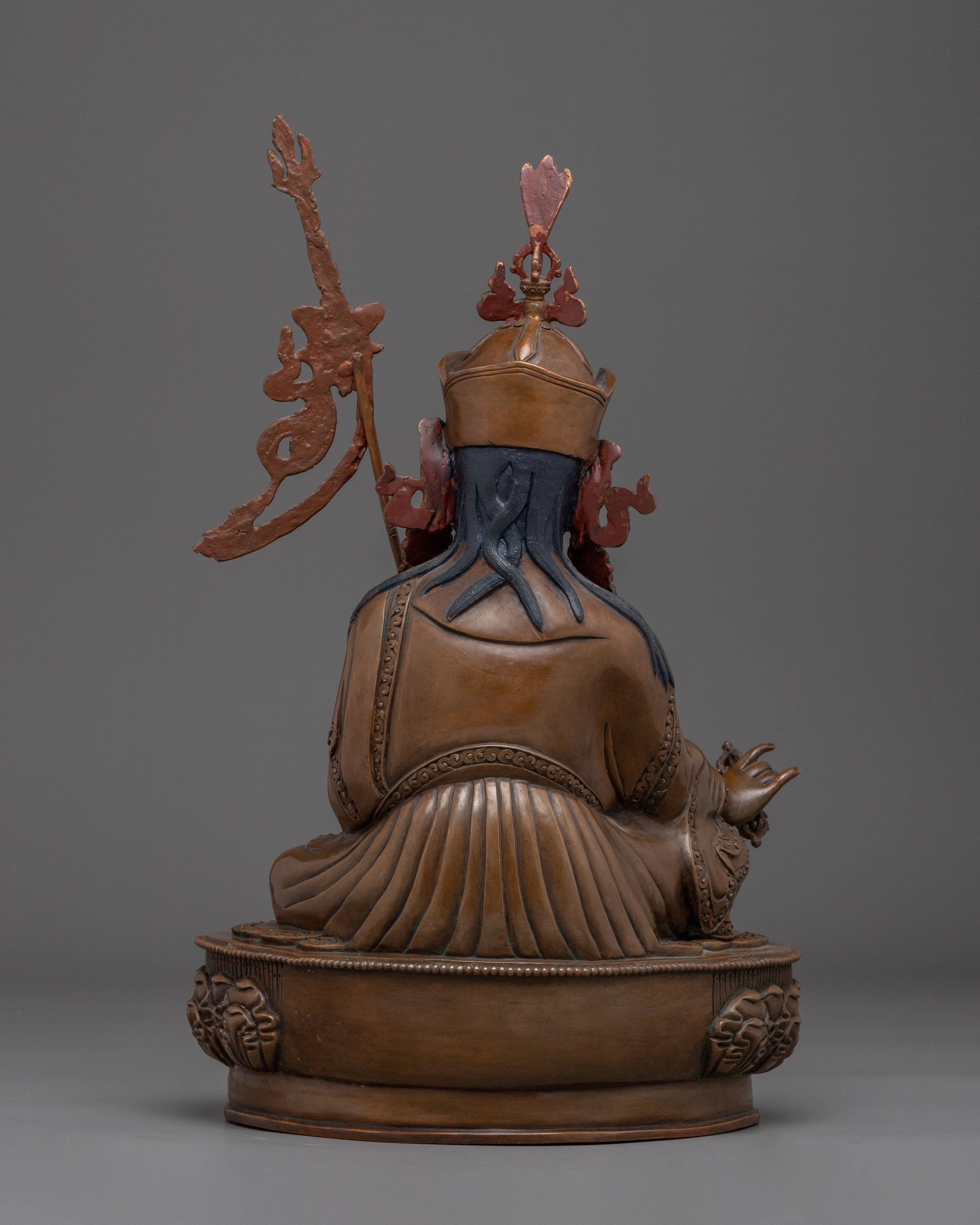 Oxidized Copper Guru Rinpoche Statue: The Vajra Master