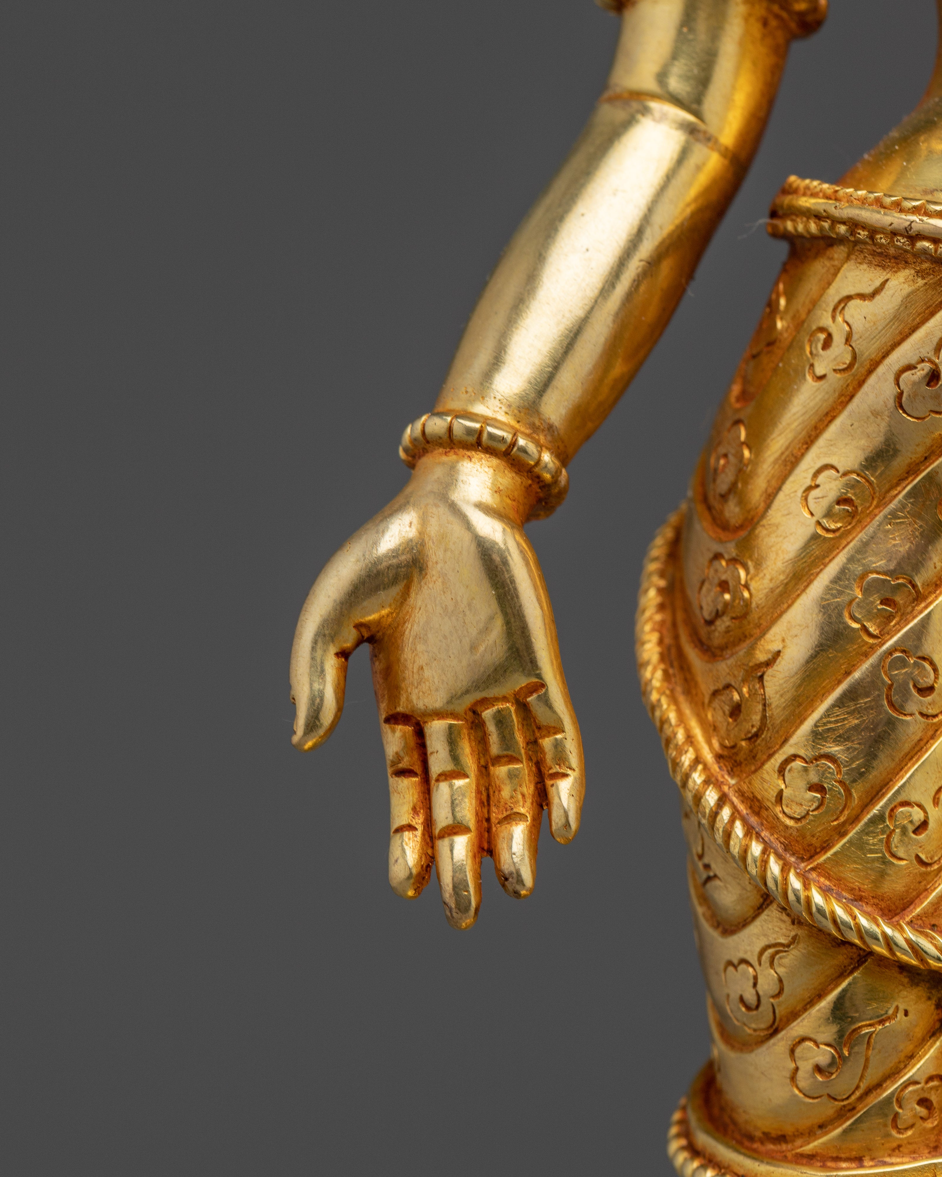 Golden Lokeshwor Copper Statue for Dharma Decor