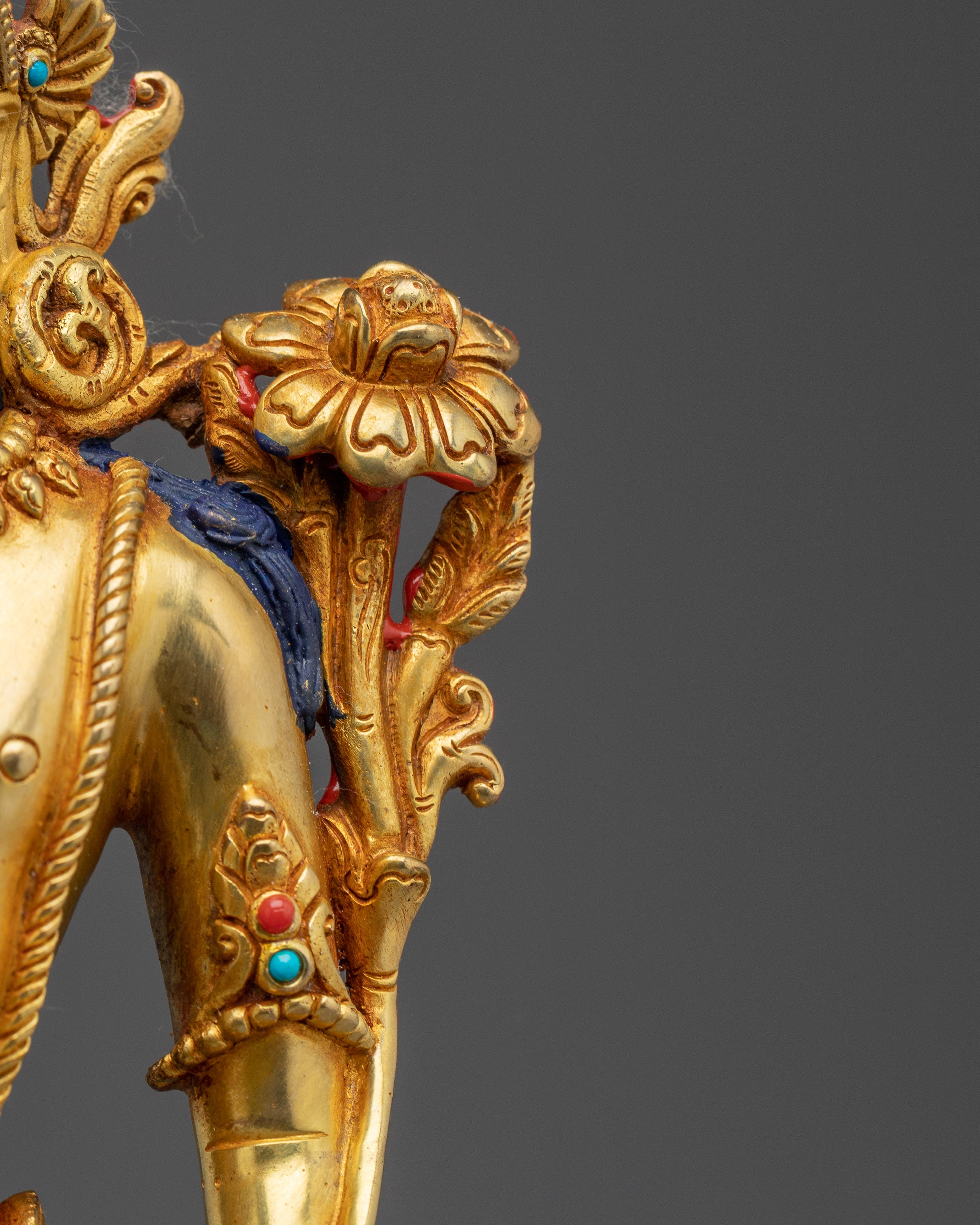 Golden Lokeshwor Copper Statue for Dharma Decor