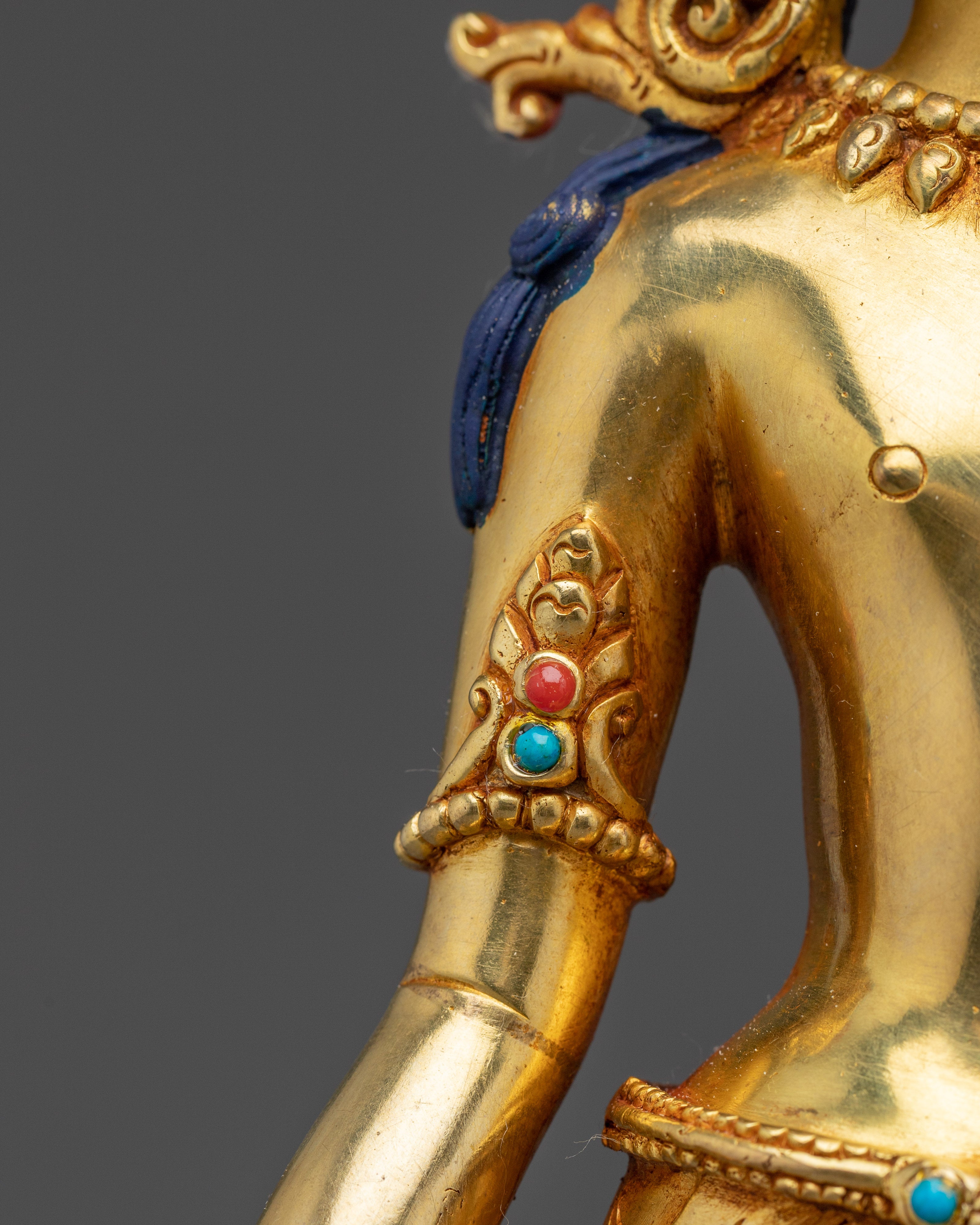 Golden Lokeshwor Copper Statue for Dharma Decor