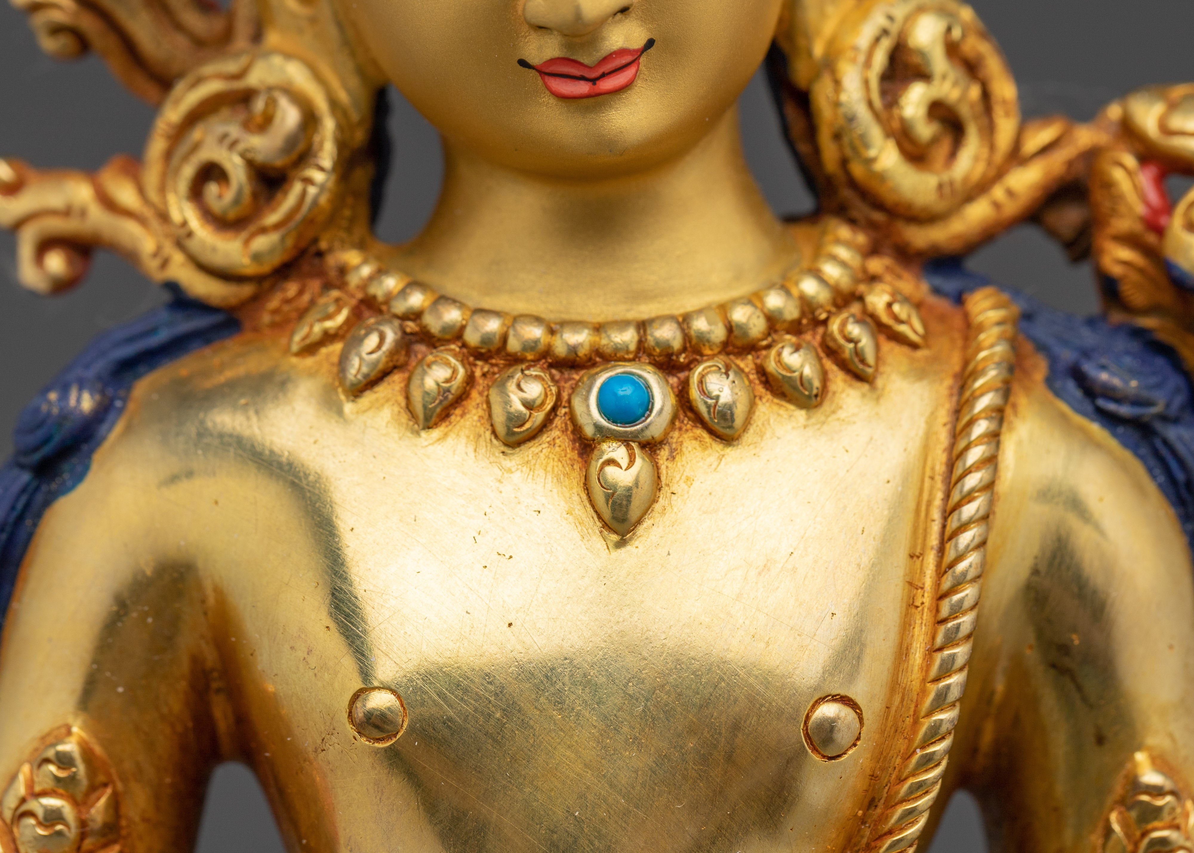 Golden Lokeshwor Copper Statue for Dharma Decor