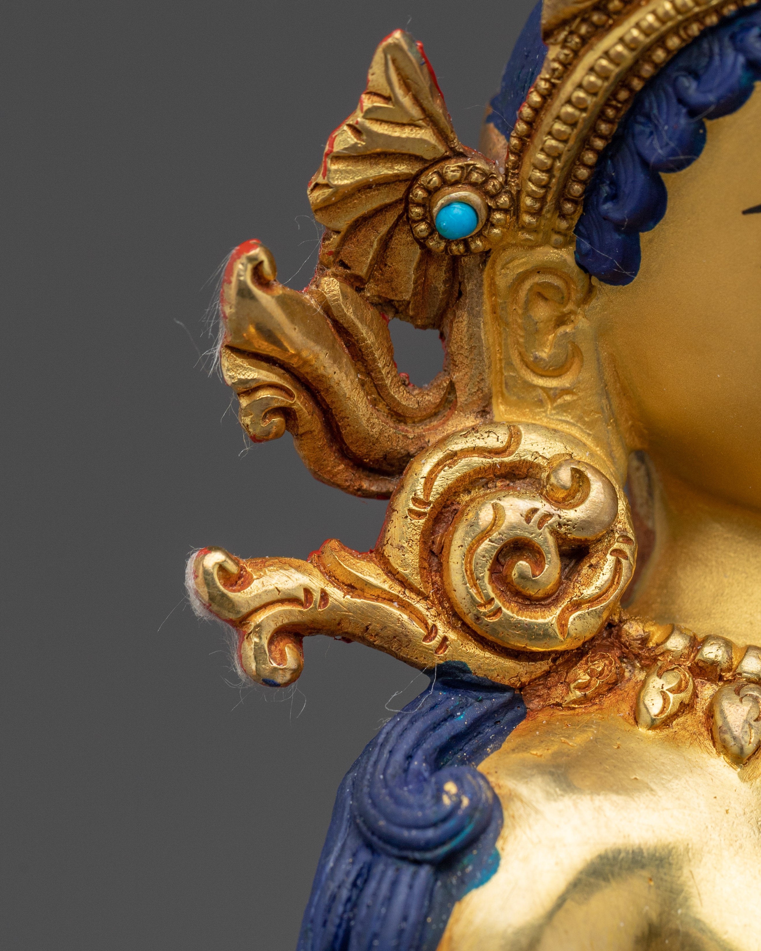 Golden Lokeshwor Copper Statue for Dharma Decor