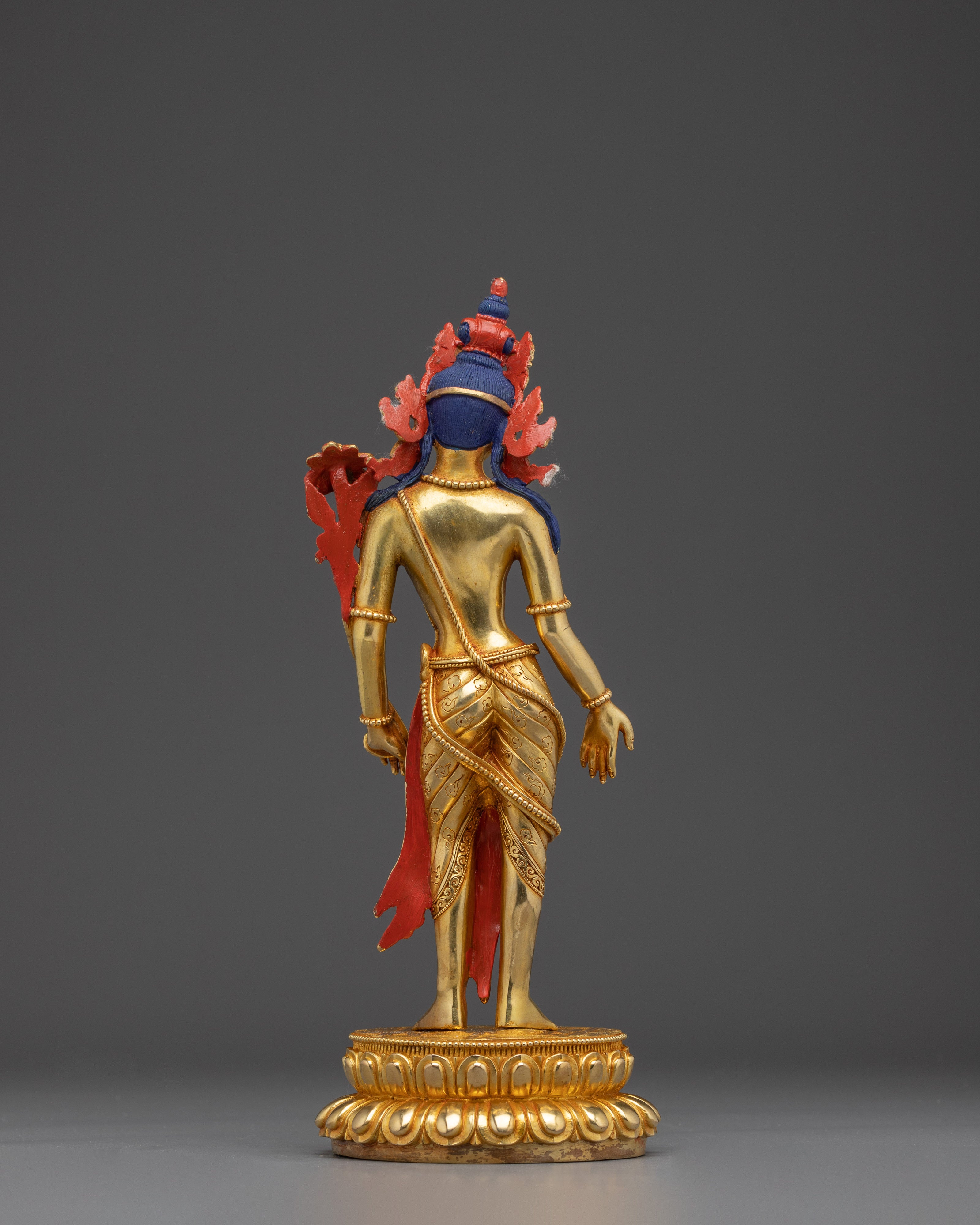 Golden Lokeshwor Copper Statue for Dharma Decor