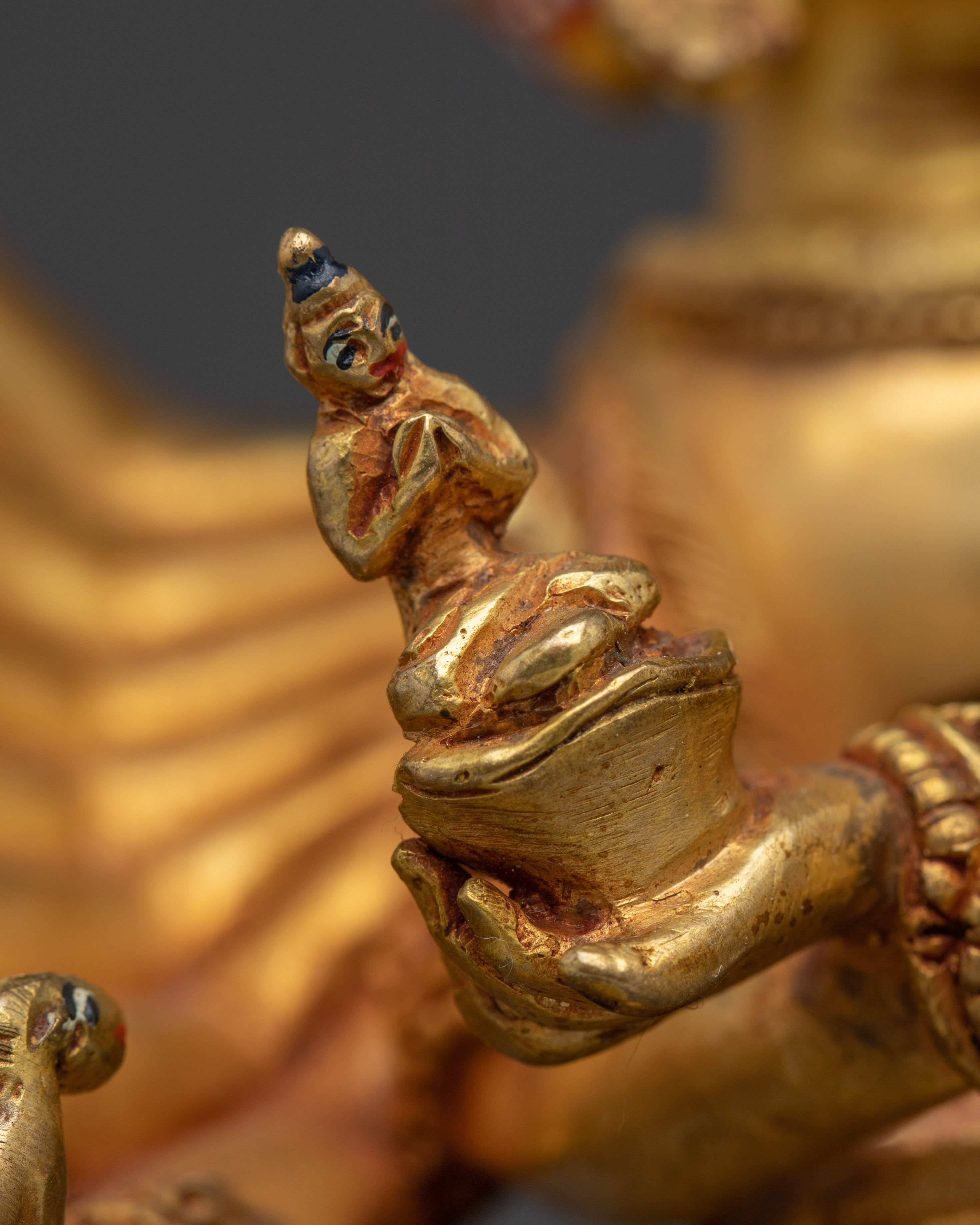 Sacred Hevajra Statue | Handcrafted Gold Gilded Icon