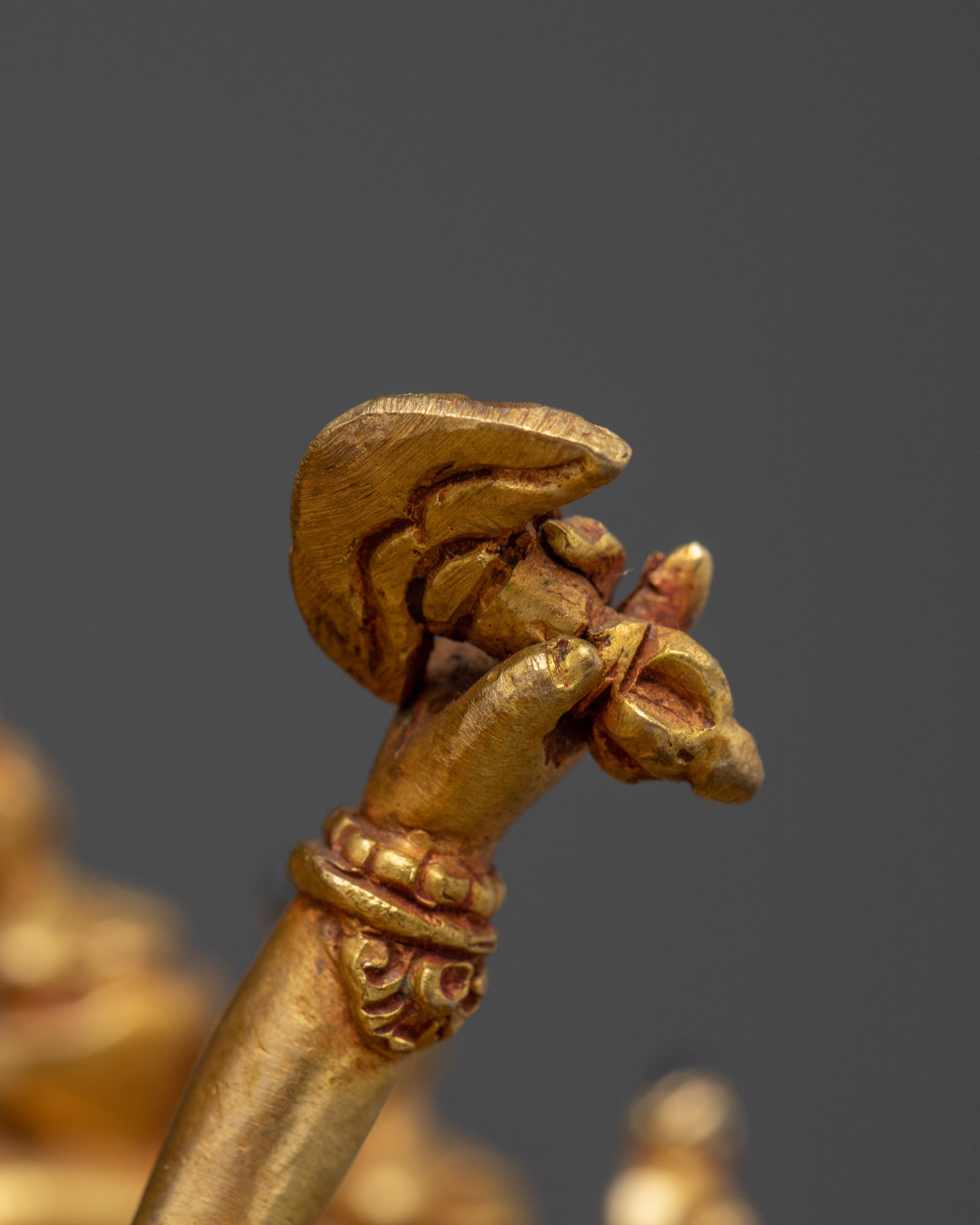 Sacred Hevajra Statue | Handcrafted Gold Gilded Icon