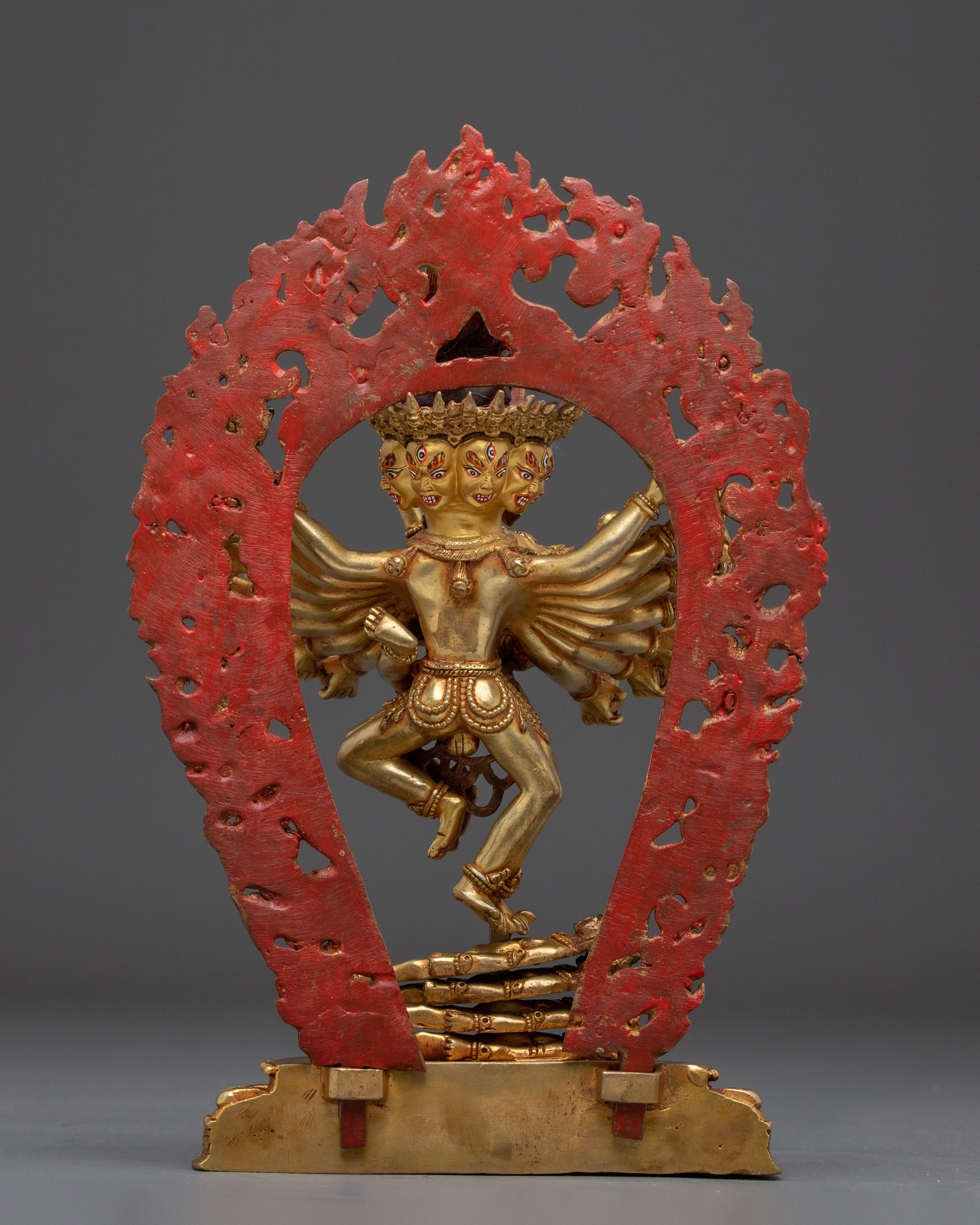 Sacred Hevajra Statue | Handcrafted Gold Gilded Icon