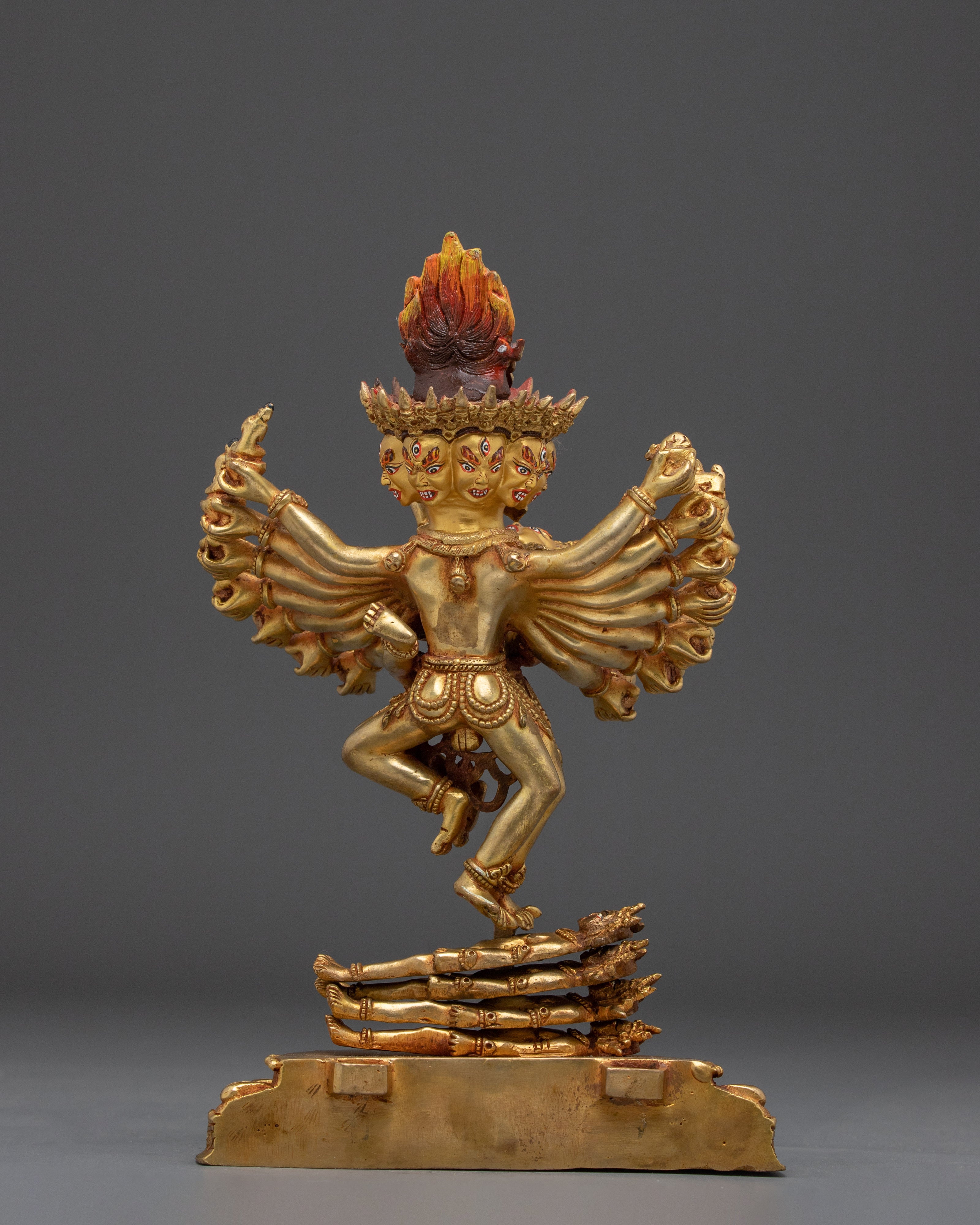 Sacred Hevajra Statue | Handcrafted Gold Gilded Icon