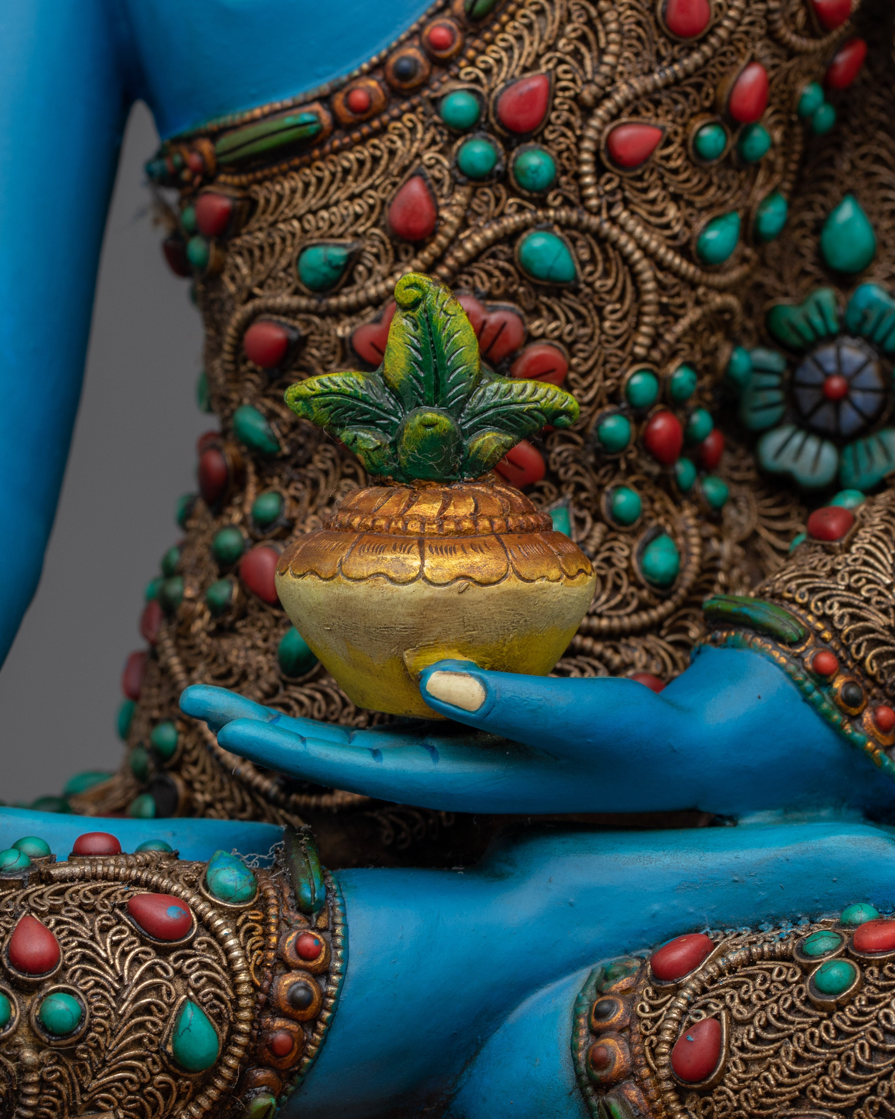 Medicine Buddha Copper Healing Deity | Statue for Spiritual Healing