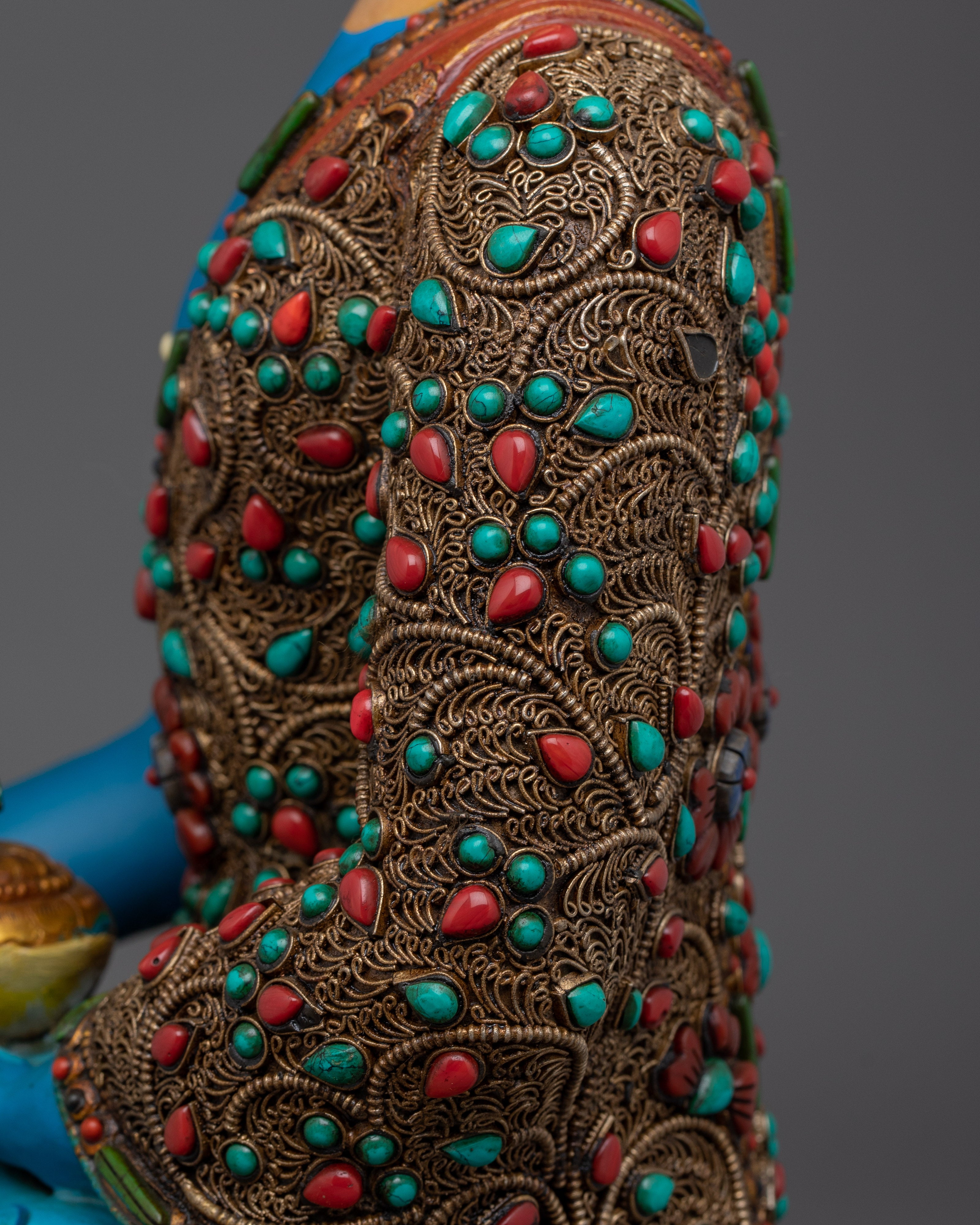 Medicine Buddha Copper Healing Deity | Statue for Spiritual Healing