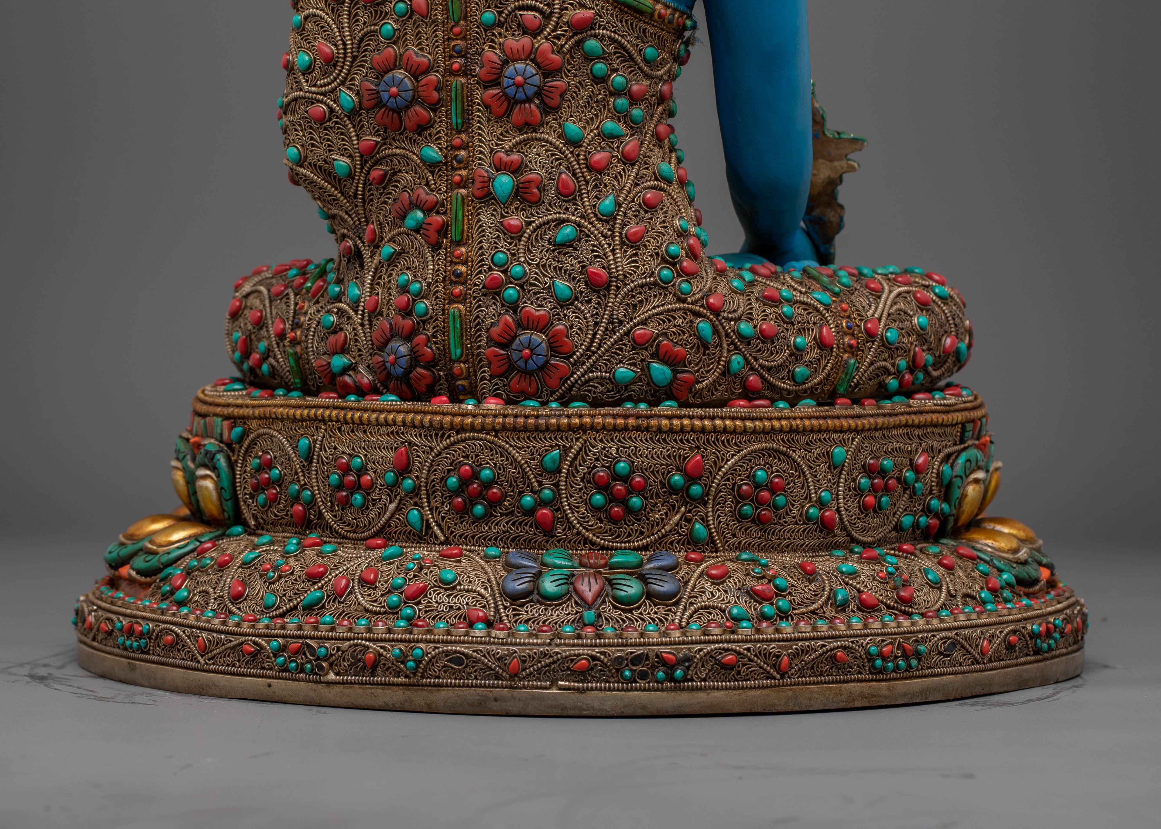 Medicine Buddha Copper Healing Deity | Statue for Spiritual Healing