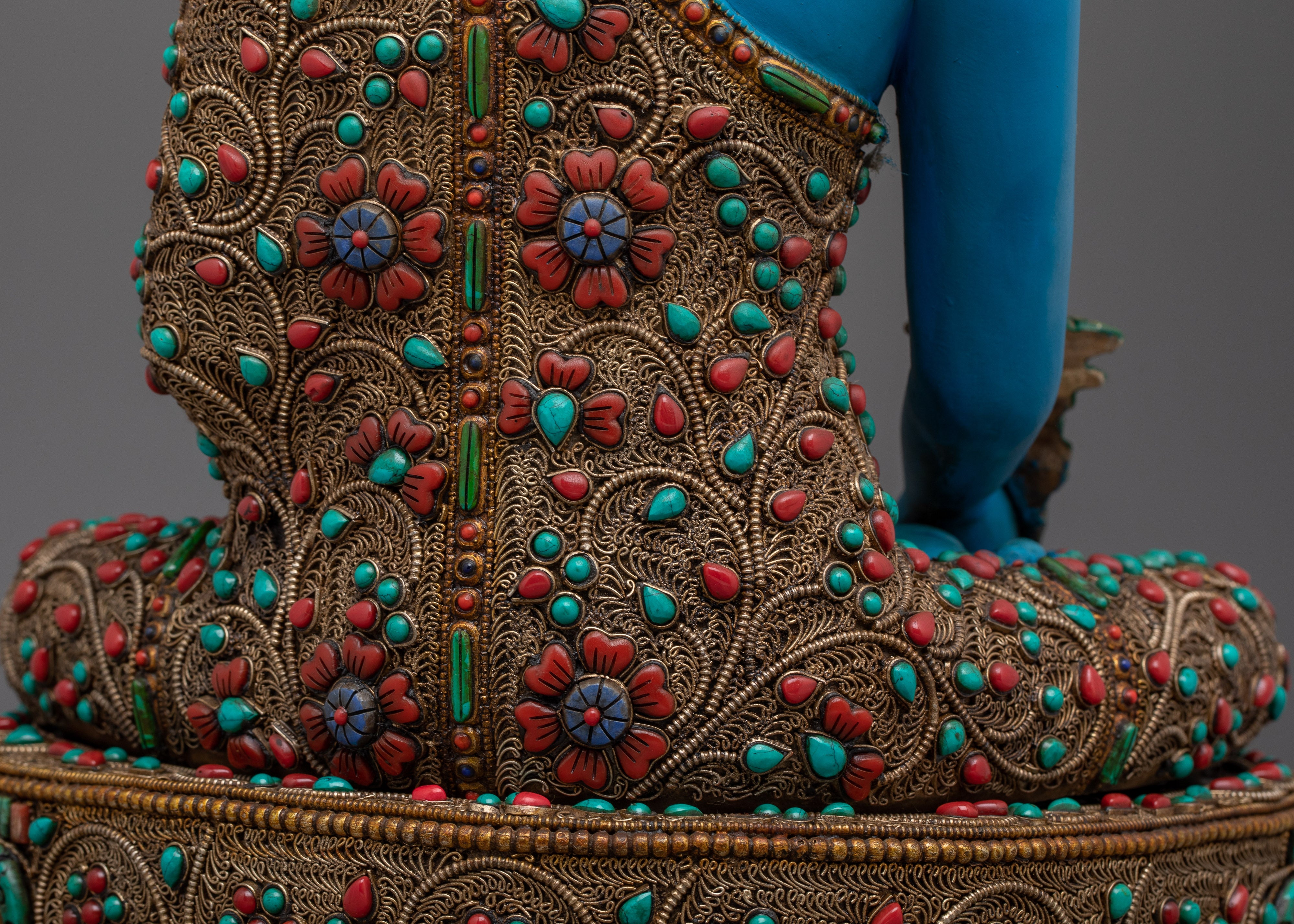 Medicine Buddha Copper Healing Deity | Statue for Spiritual Healing