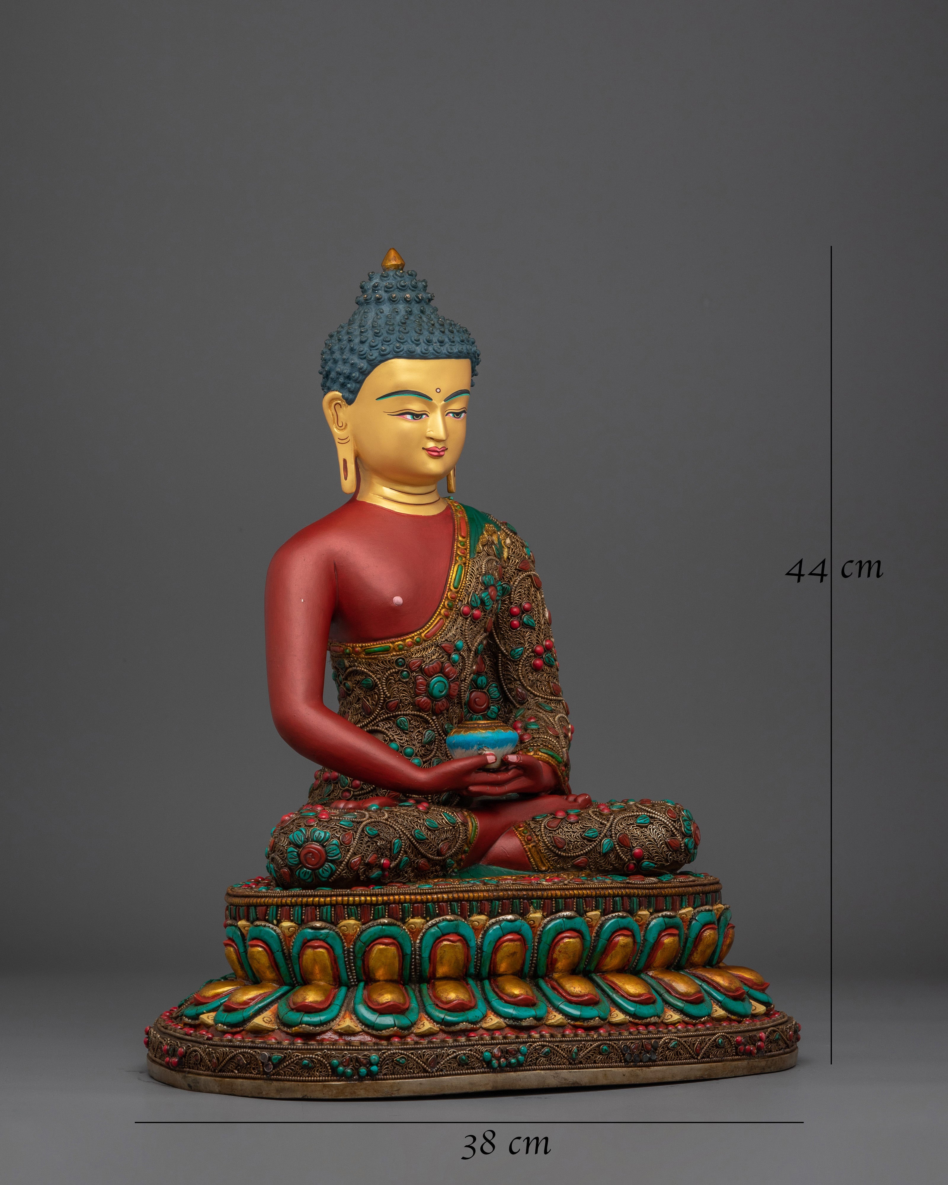 Amitabha Buddha Art in Copper