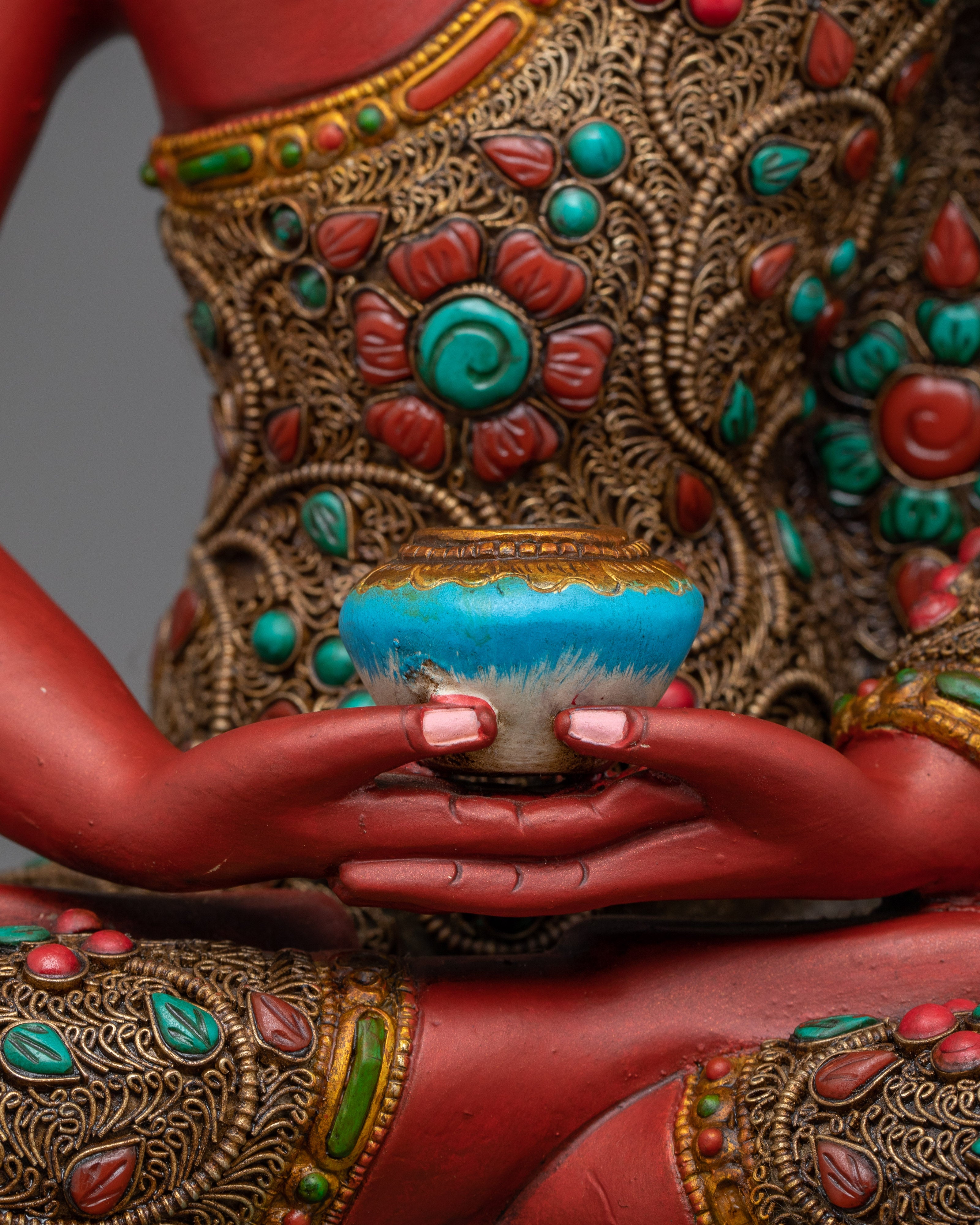 Amitabha Buddha Art in Copper | Sculpture for Shrine or Meditation