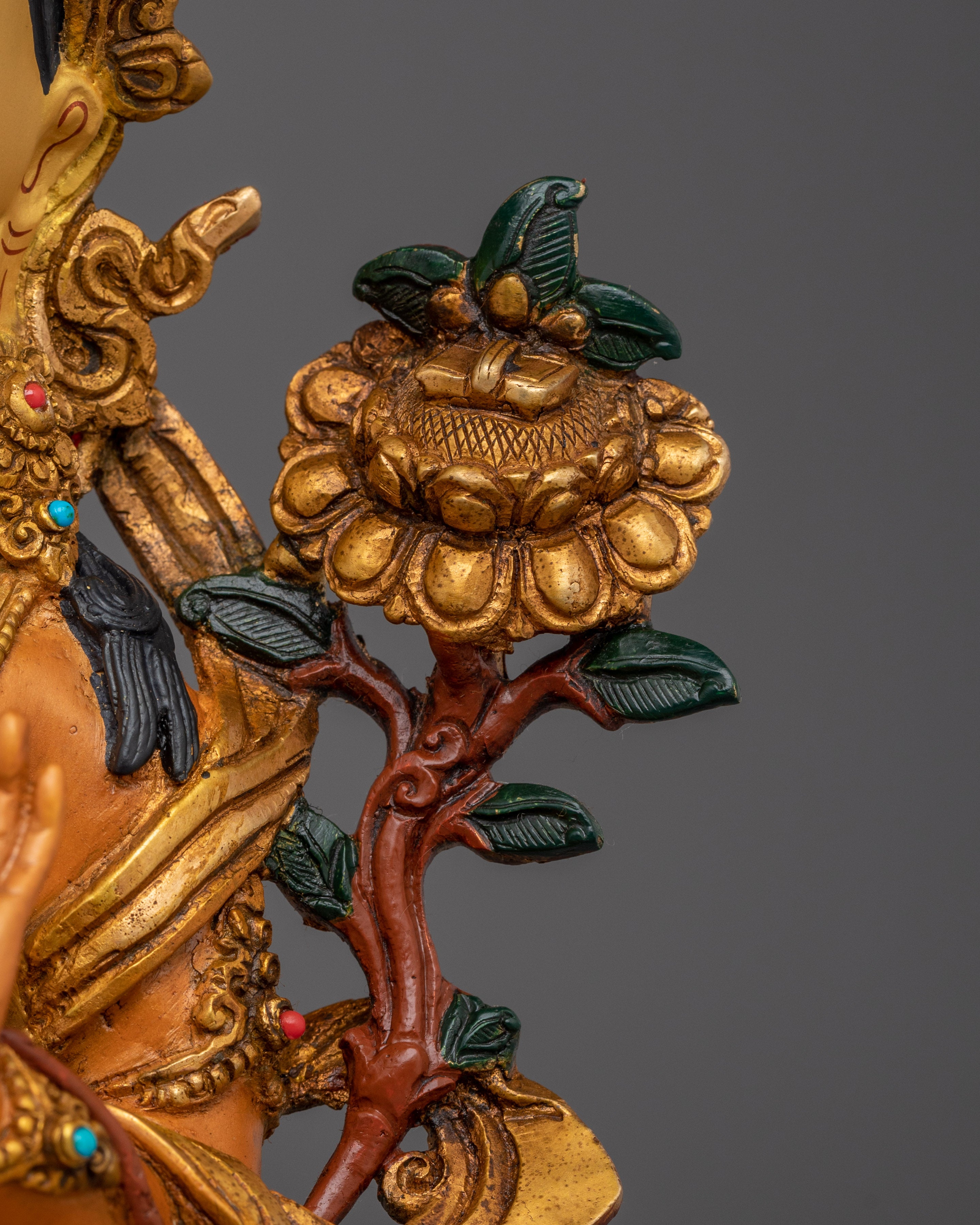 Manjushri, Wisdom Artwork | Gold-Gilded Tibetan Artwork