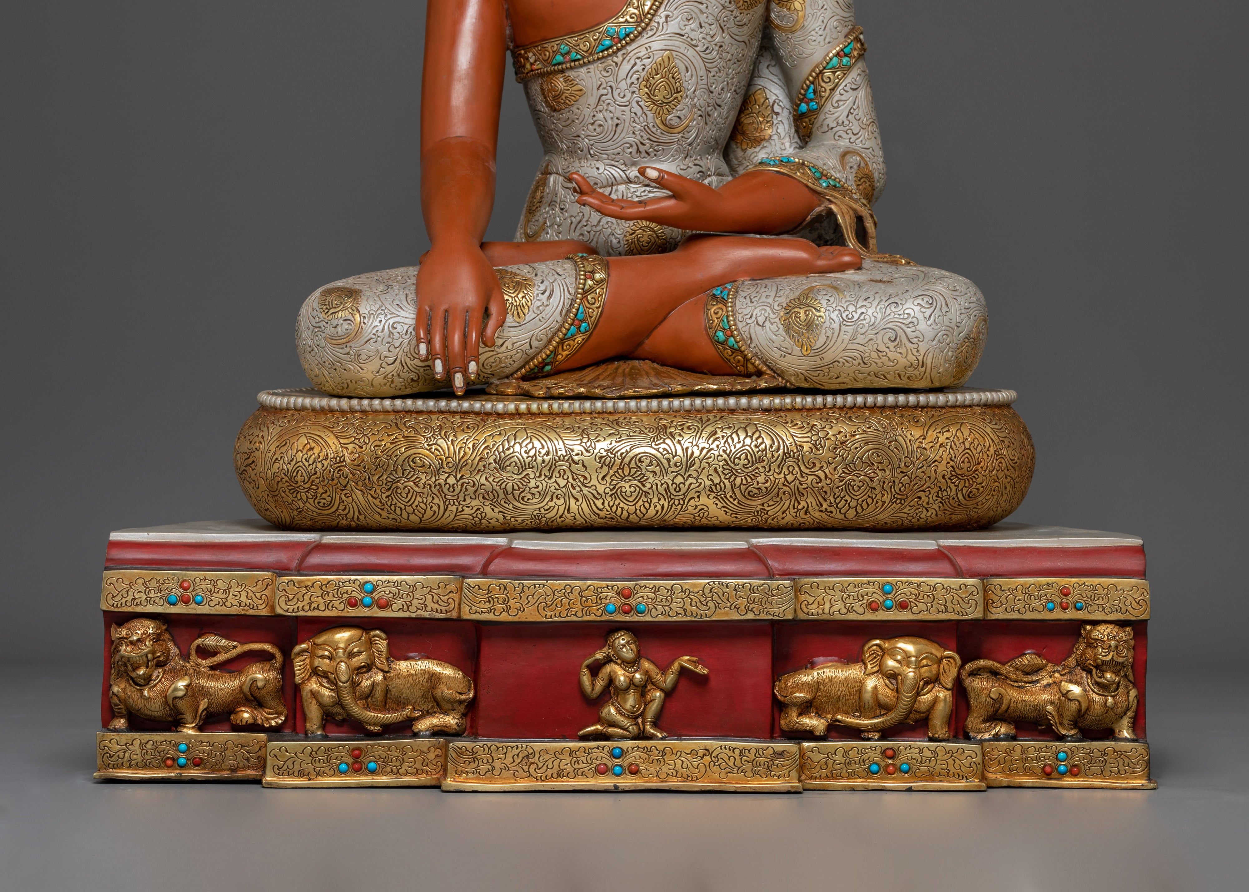 Shakyamuni Buddha Statue: Handmade Copper Art