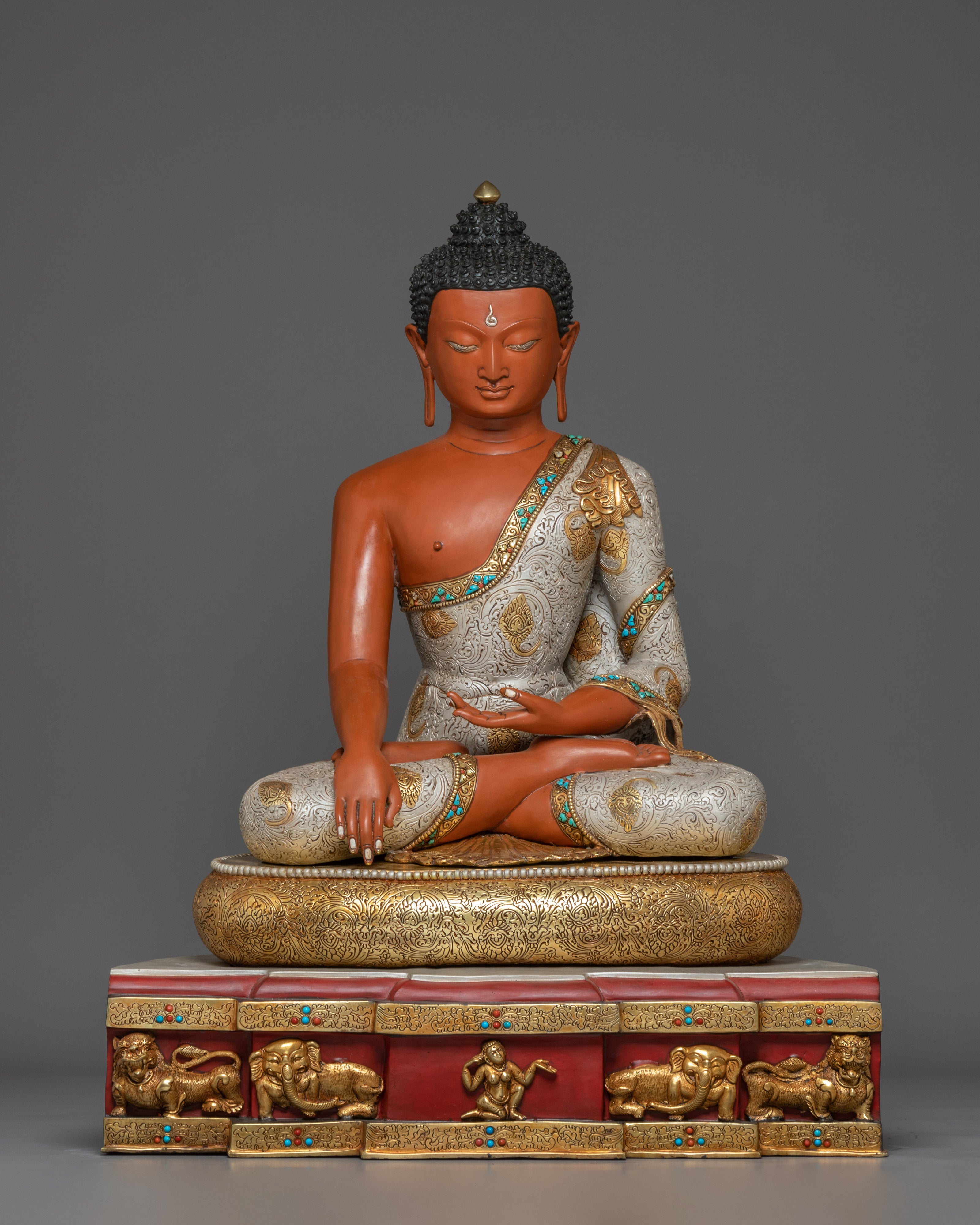 Shakyamuni Buddha Statue: Handmade Copper Art