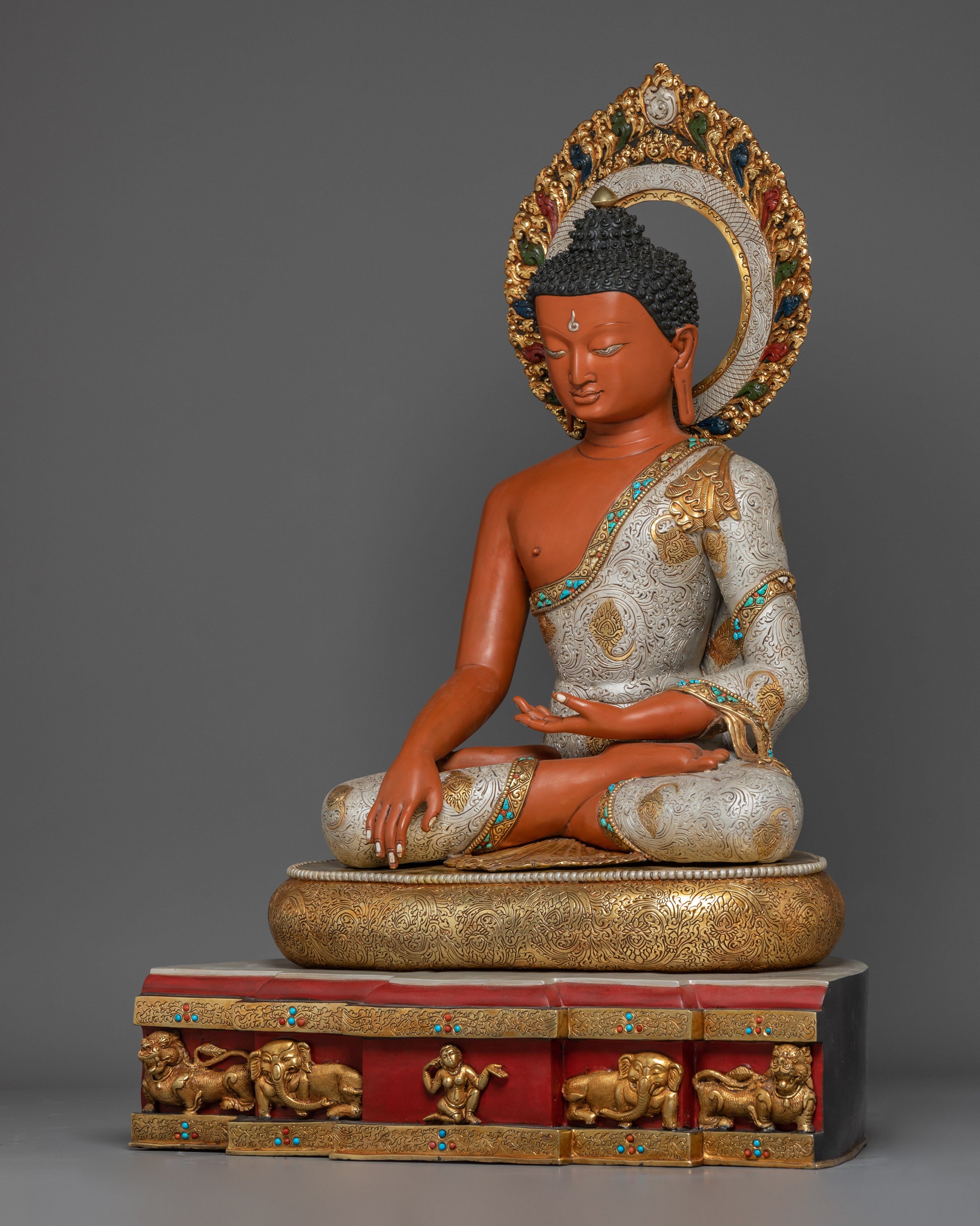 Shakyamuni Buddha Statue: Handmade Copper Art
