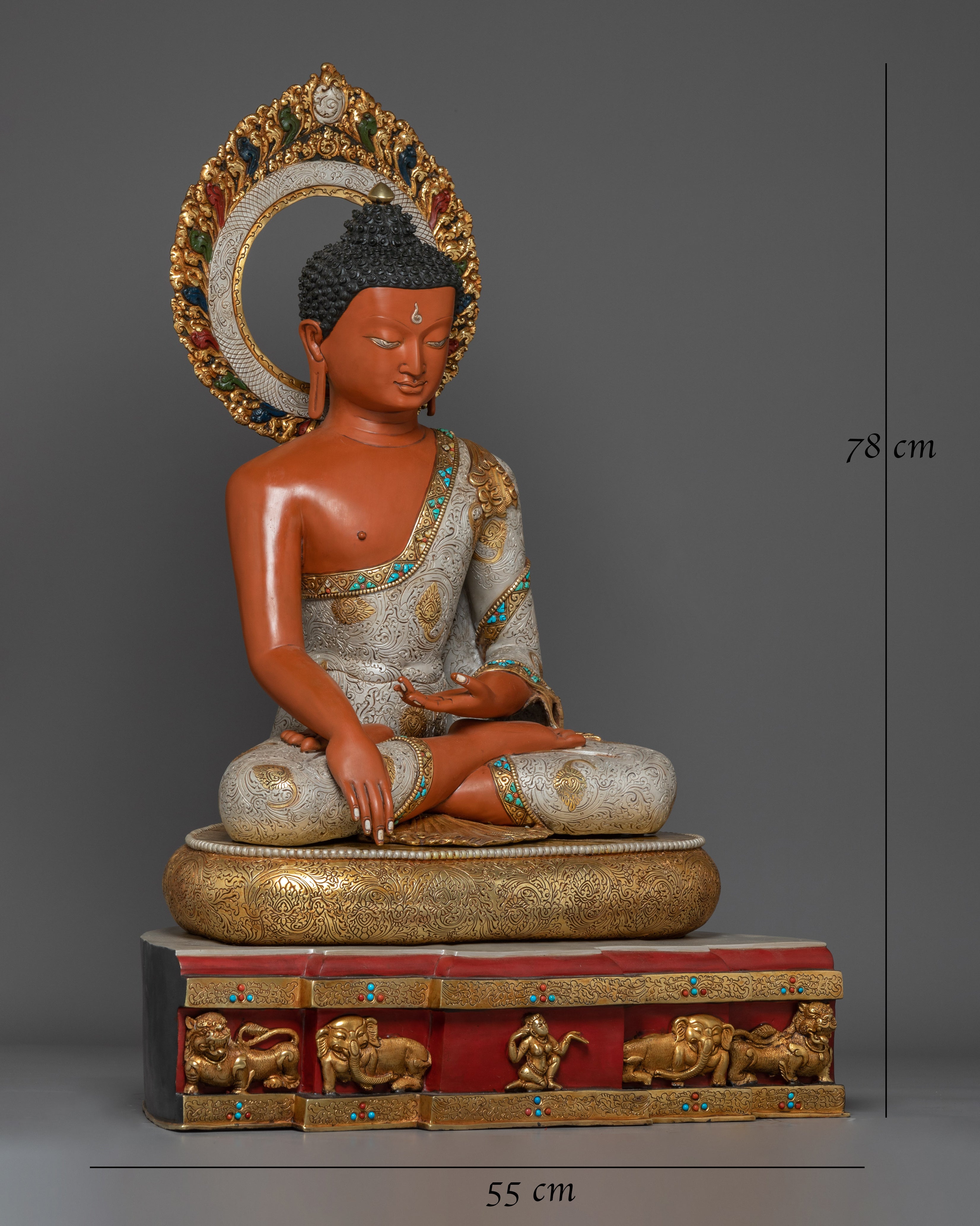 Shakyamuni Buddha Statue: Handmade Copper Art