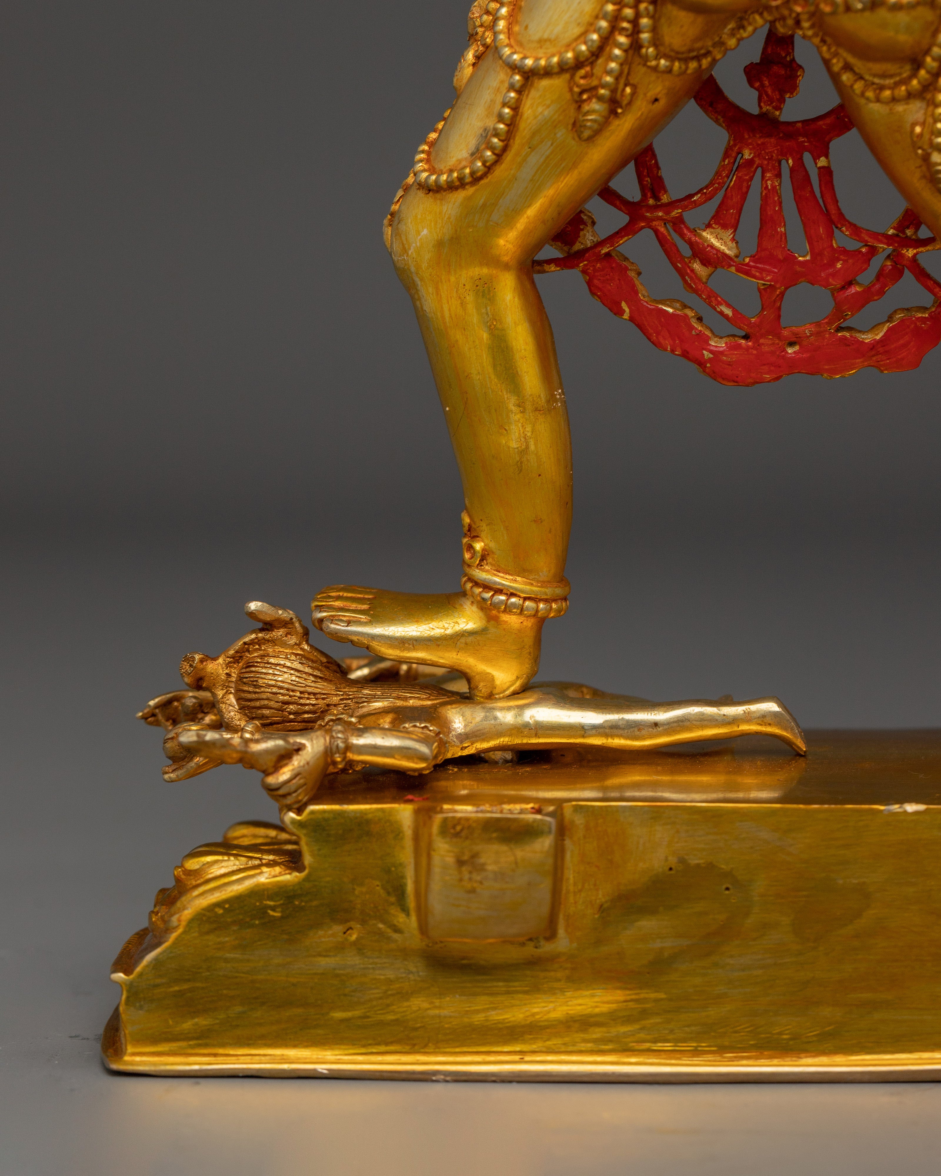 Handmade 37cm Vajrayogini Statue - 24K Gold Gilded Copper Sculpture