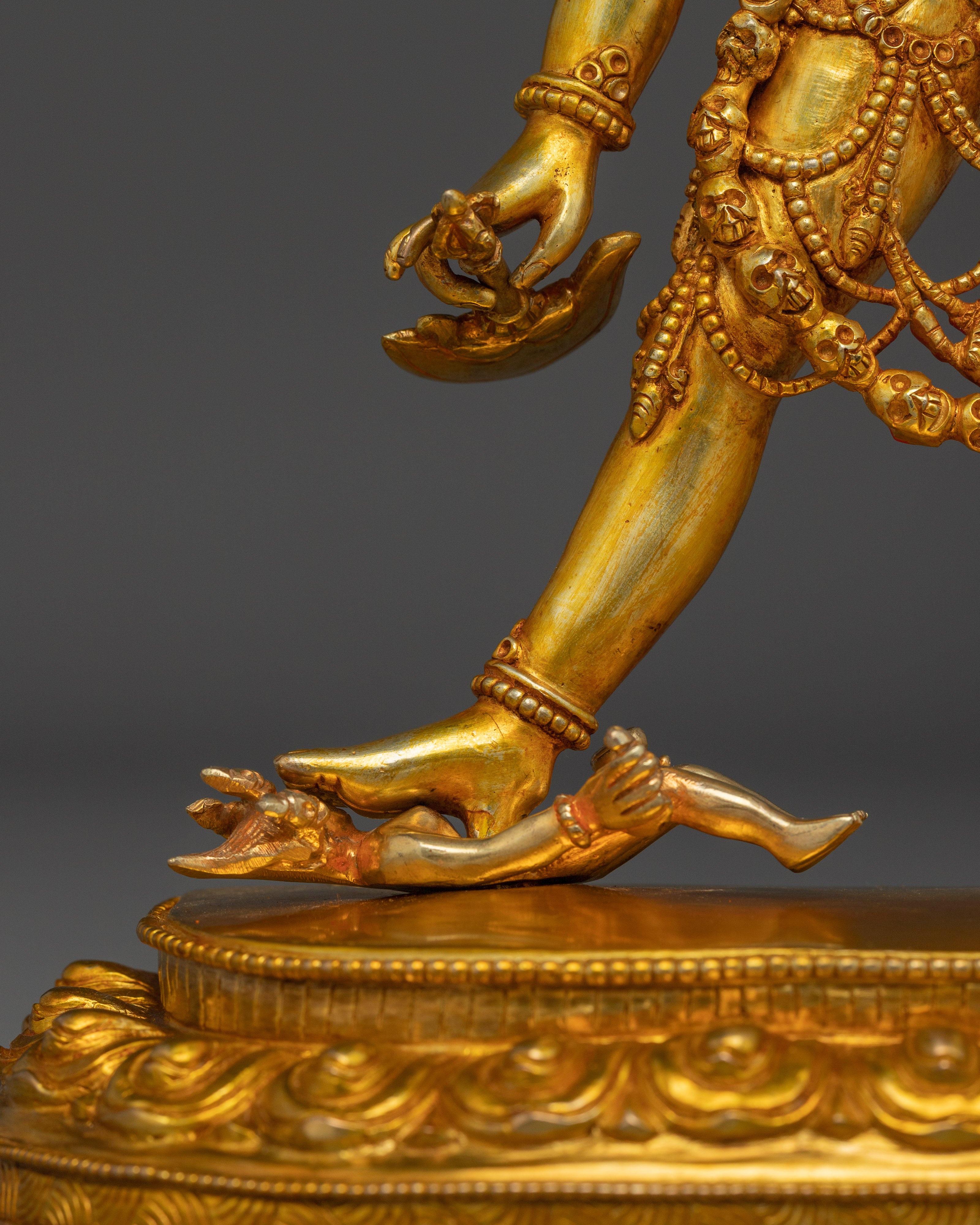 Handmade 37cm Vajrayogini Statue - 24K Gold Gilded Copper Sculpture